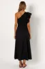 Holland One Shoulder Midi Dress - Black sold by Petal & Pup