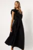 Holland One Shoulder Midi Dress - Black sold by Petal & Pup