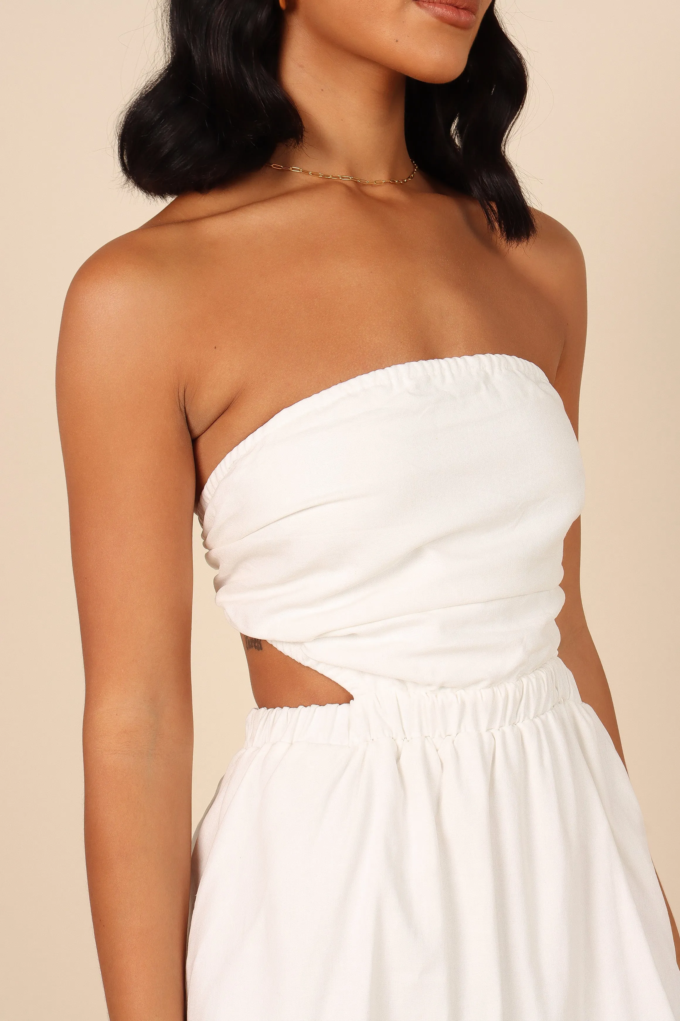 Nandita Mini Cutout Dress - White sold by Petal & Pup product image thumbnail 2