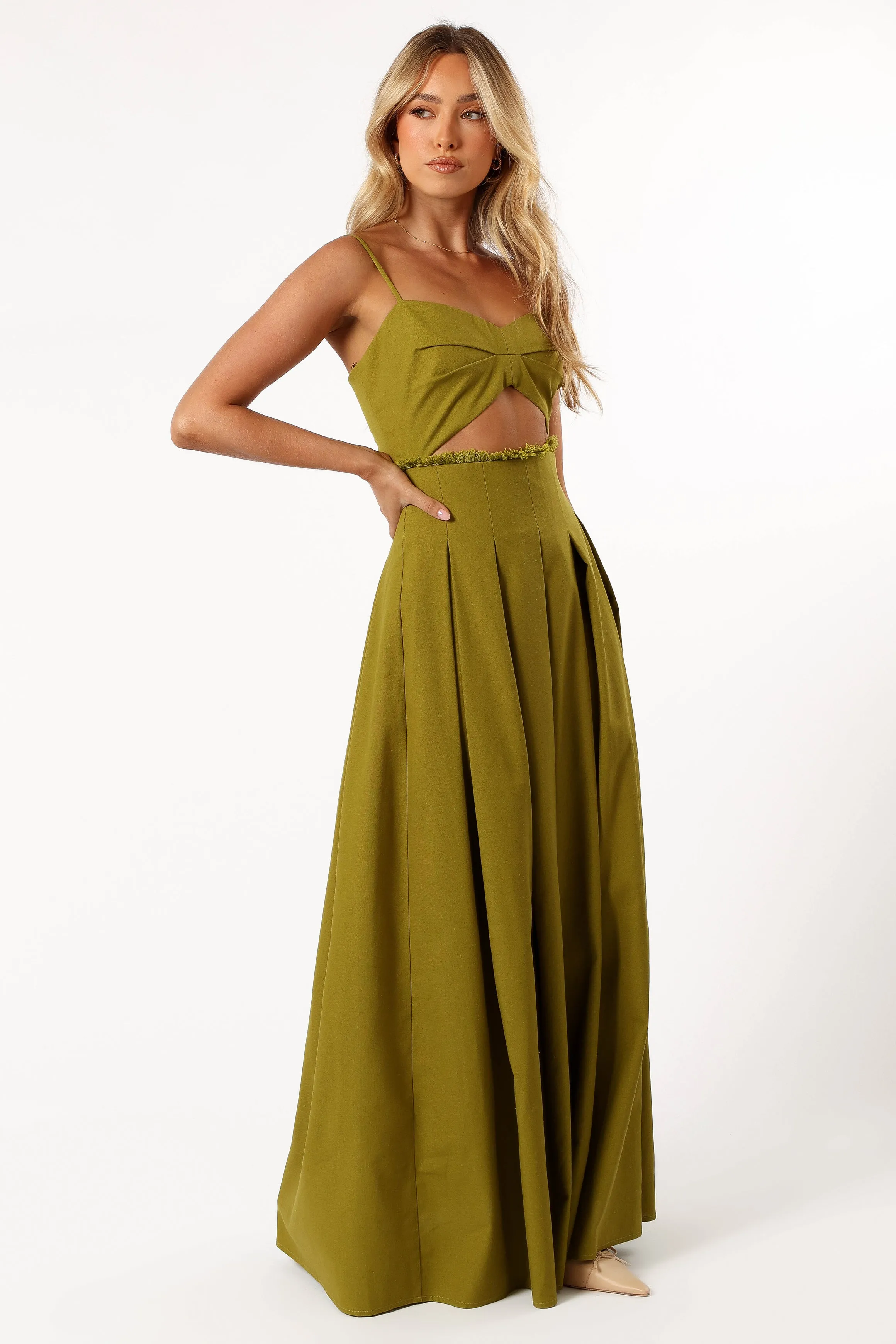 Skye Maxi Dress - Moss sold by Petal & Pup product image thumbnail 5