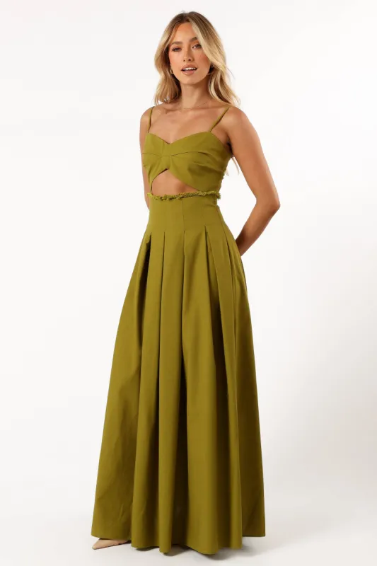 Skye Maxi Dress - Moss sold by Petal & Pup