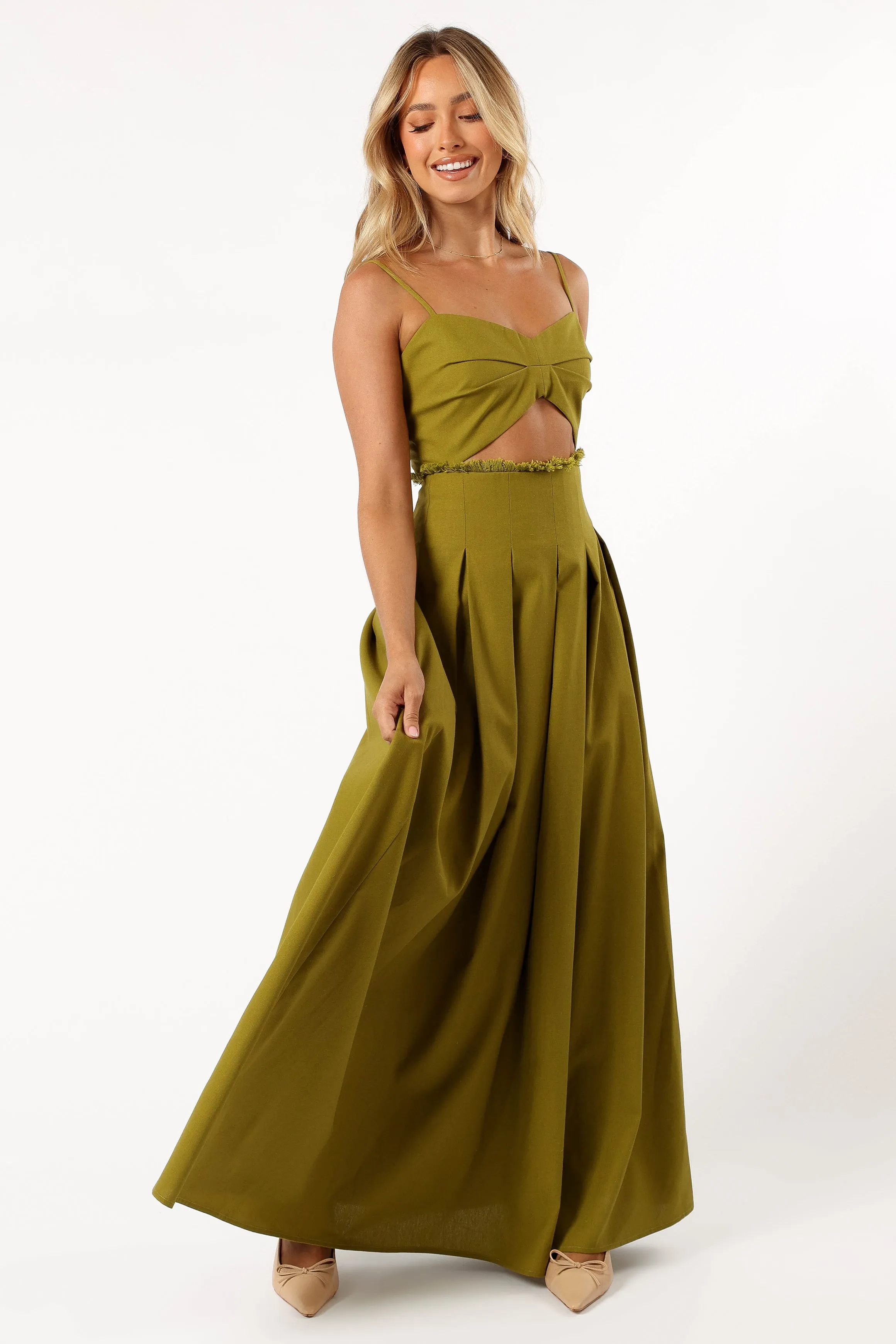 Skye Maxi Dress - Moss sold by Petal & Pup product image thumbnail 3