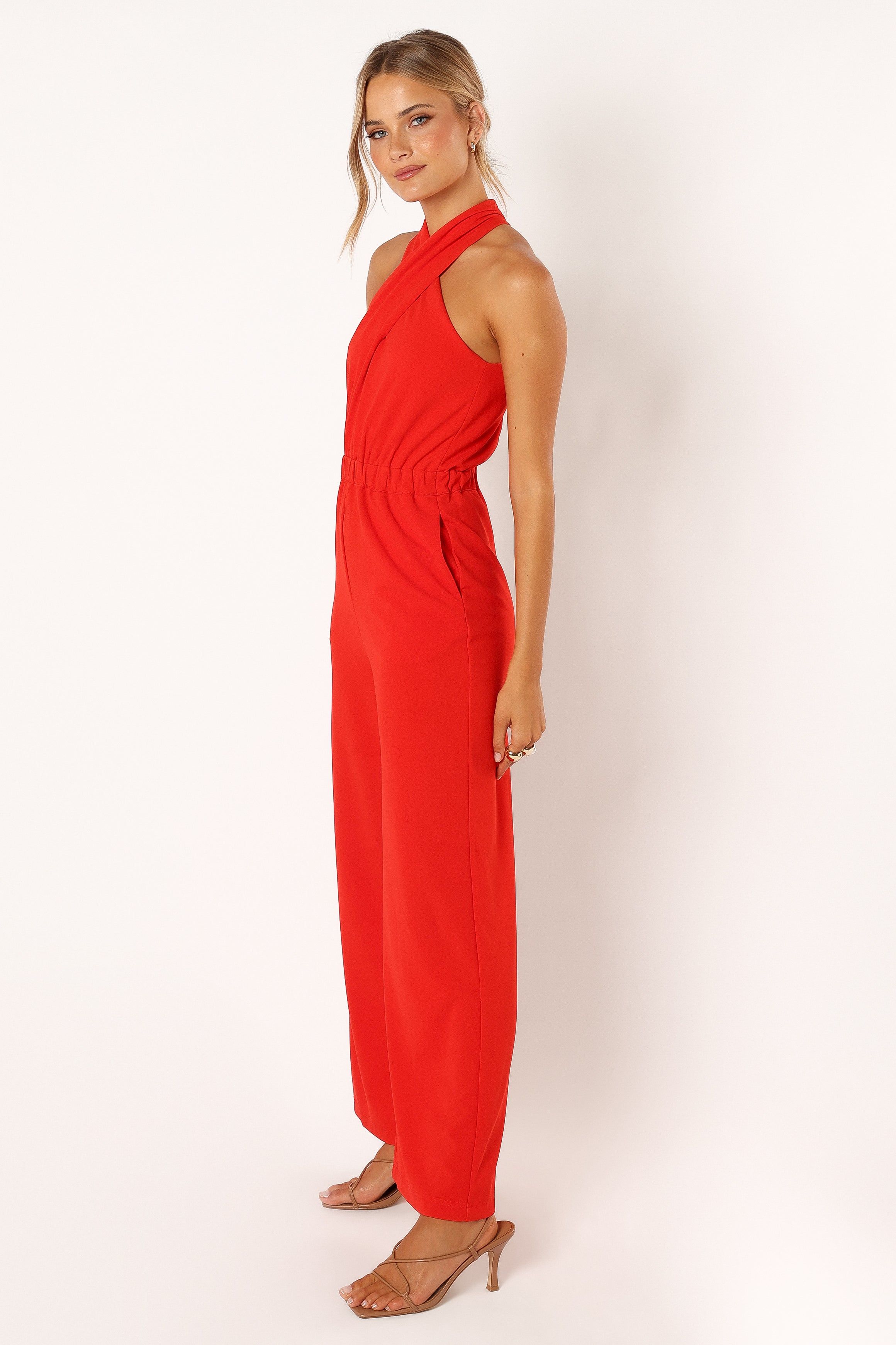 Georgie Halter Jumpsuit - Red sold by Petal & Pup product image thumbnail 3