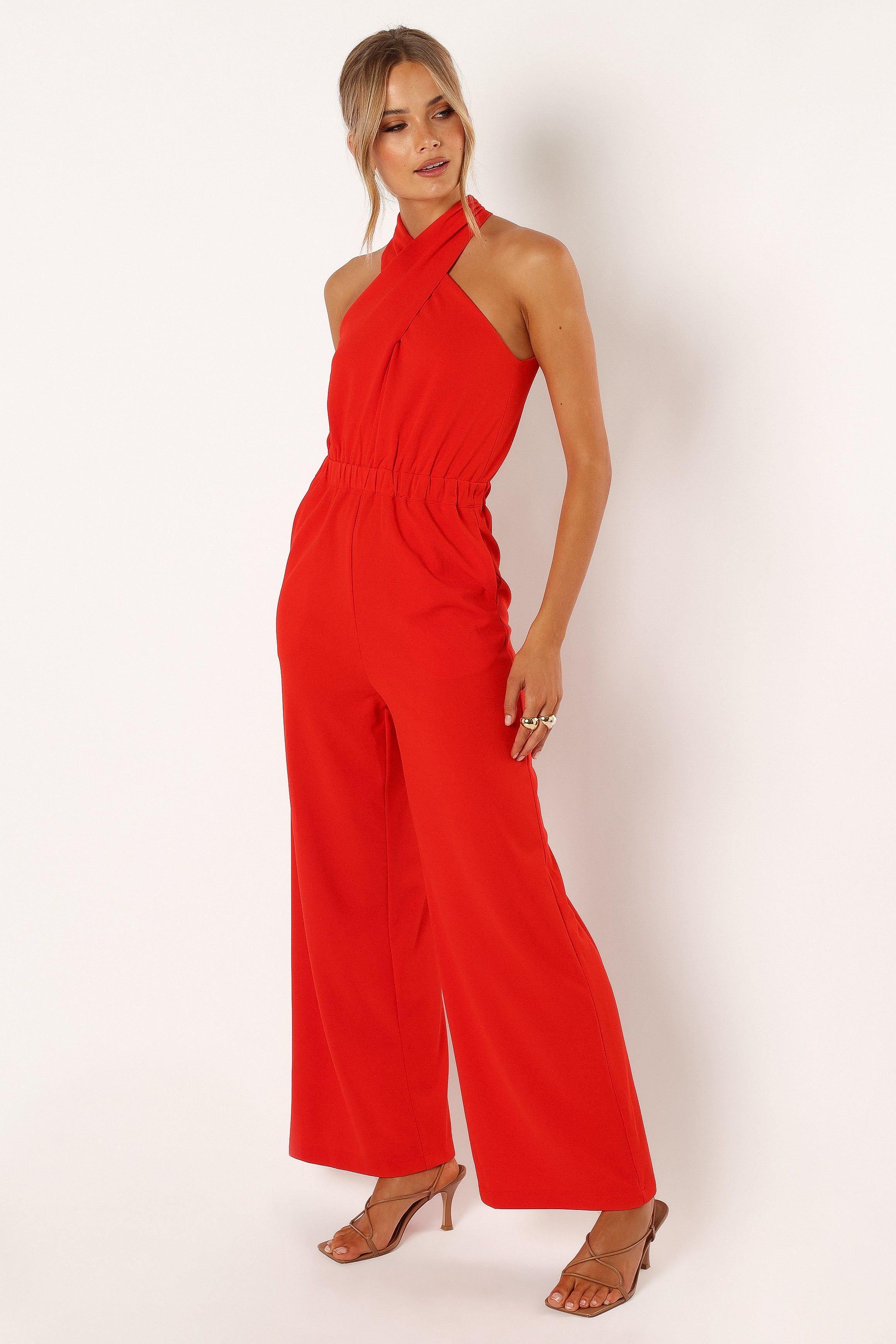 Georgie Halter Jumpsuit - Red sold by Petal & Pup product image thumbnail 2