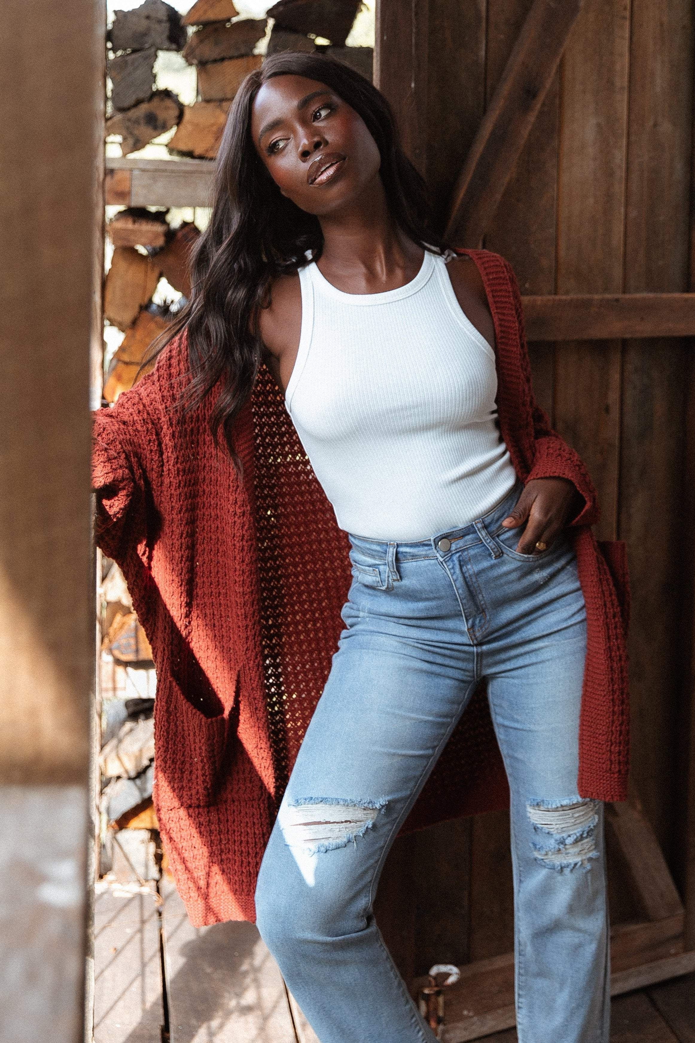 Leyonie Cardigan - Rust sold by Petal & Pup product image thumbnail 2