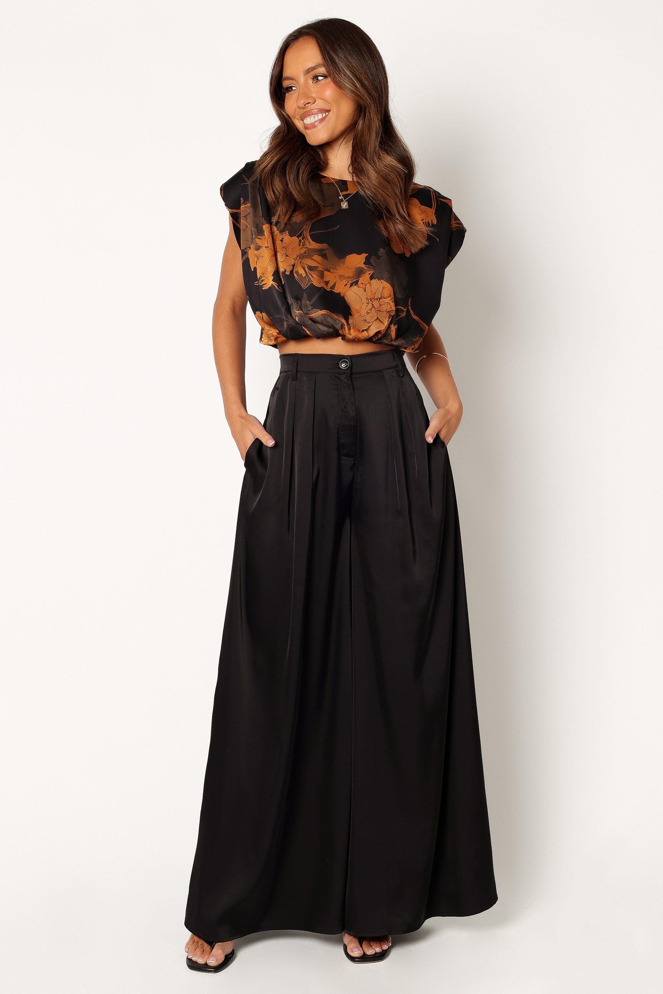 Taya Two Piece Set - Black sold by Petal & Pup