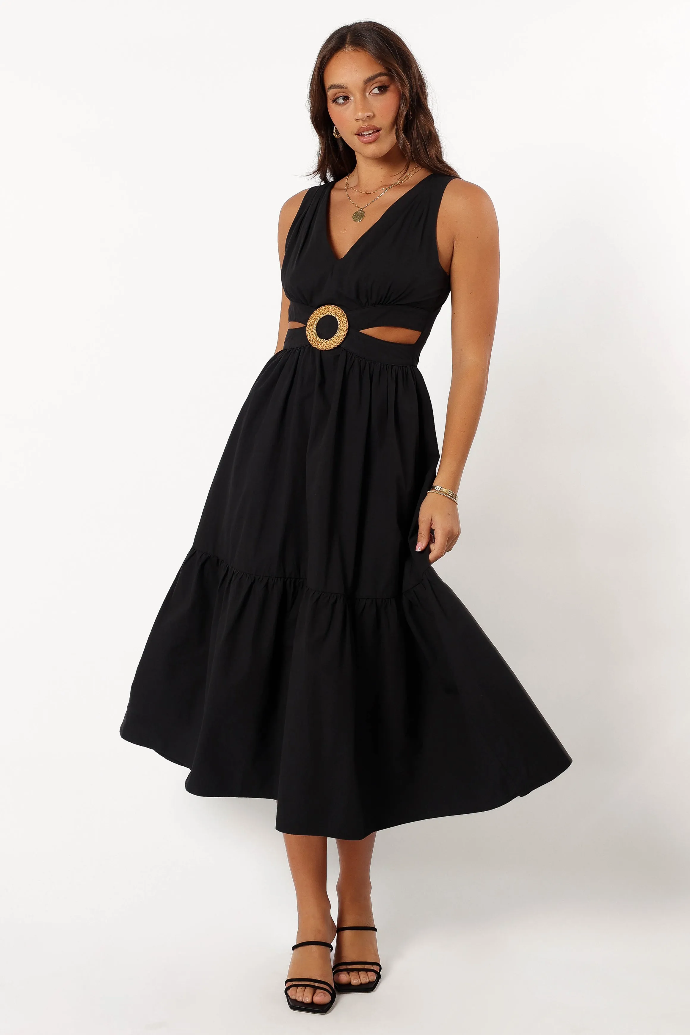 Carmella Midi Dress - Black sold by Petal & Pup product image thumbnail 3