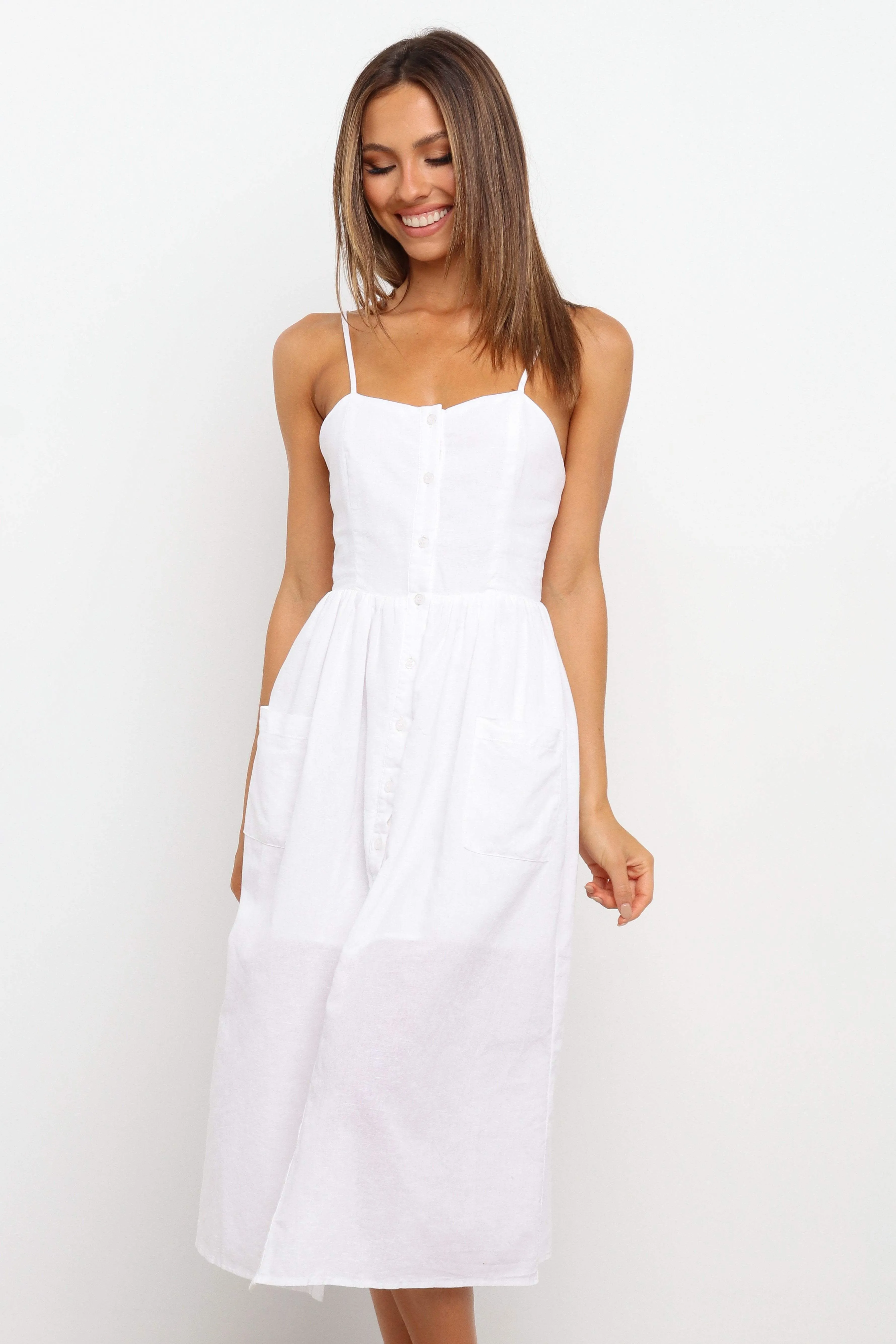 Jessica Dress - White sold by Petal & Pup