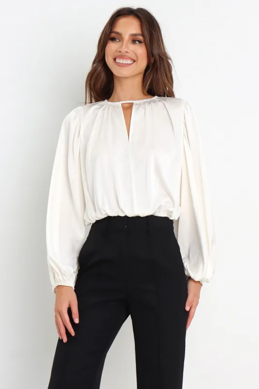 Betty Top - White sold by Petal & Pup
