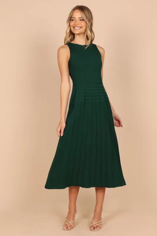 Renzo Knit Maxi Dress - Emerald made by Petal & Pup