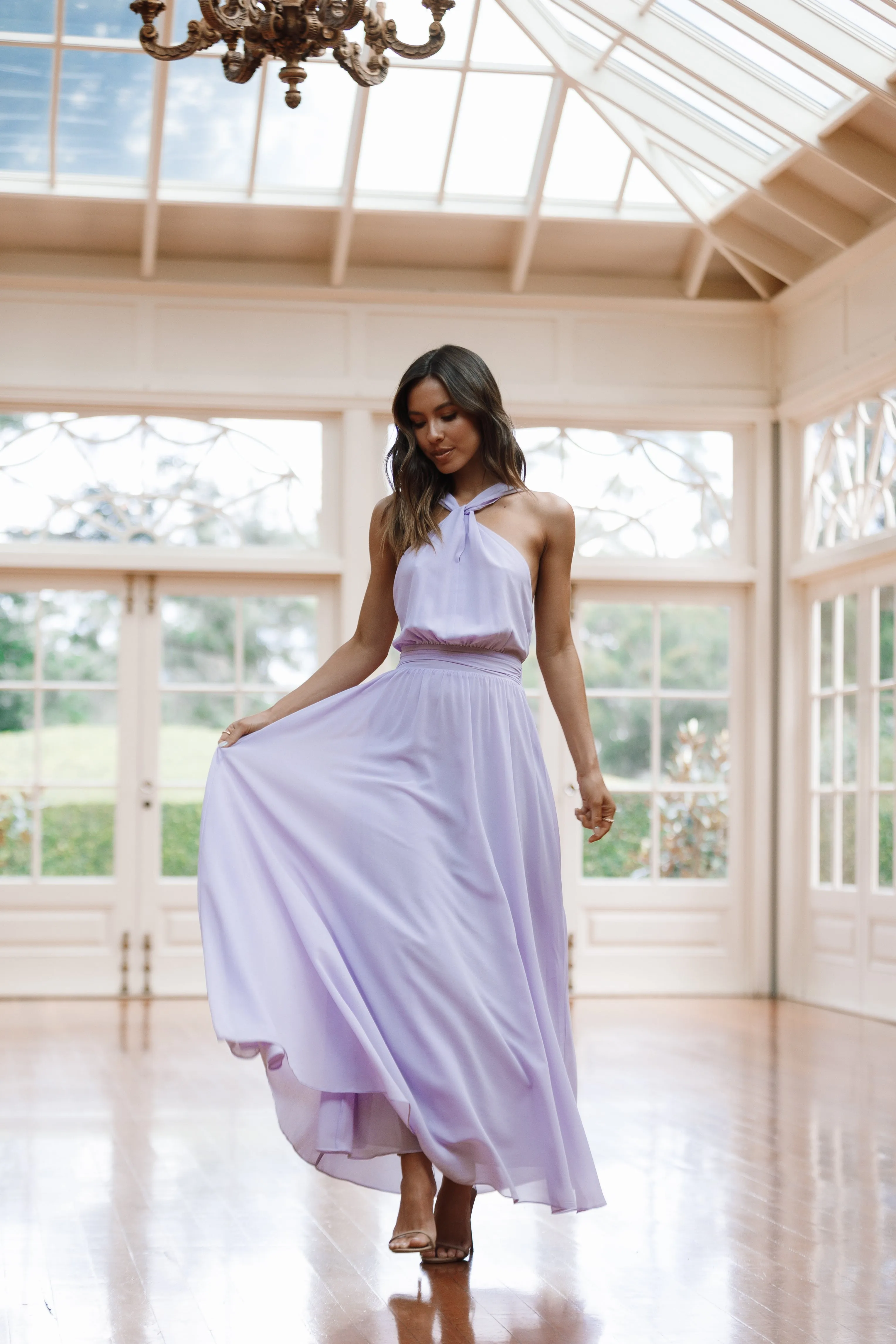 Blossom Halterneck Maxi Dress - Lavender sold by Petal & Pup product image thumbnail 2
