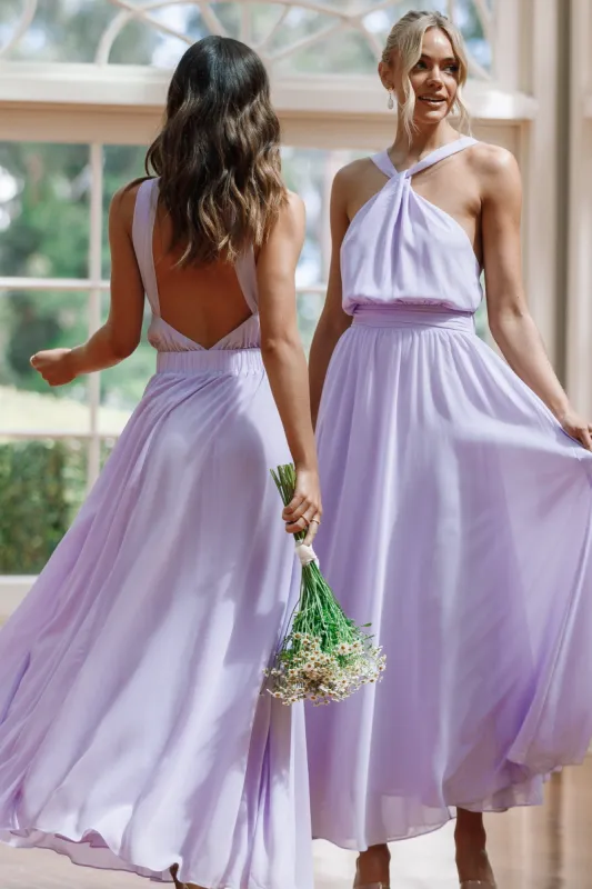Blossom Halterneck Maxi Dress - Lavender sold by Petal & Pup