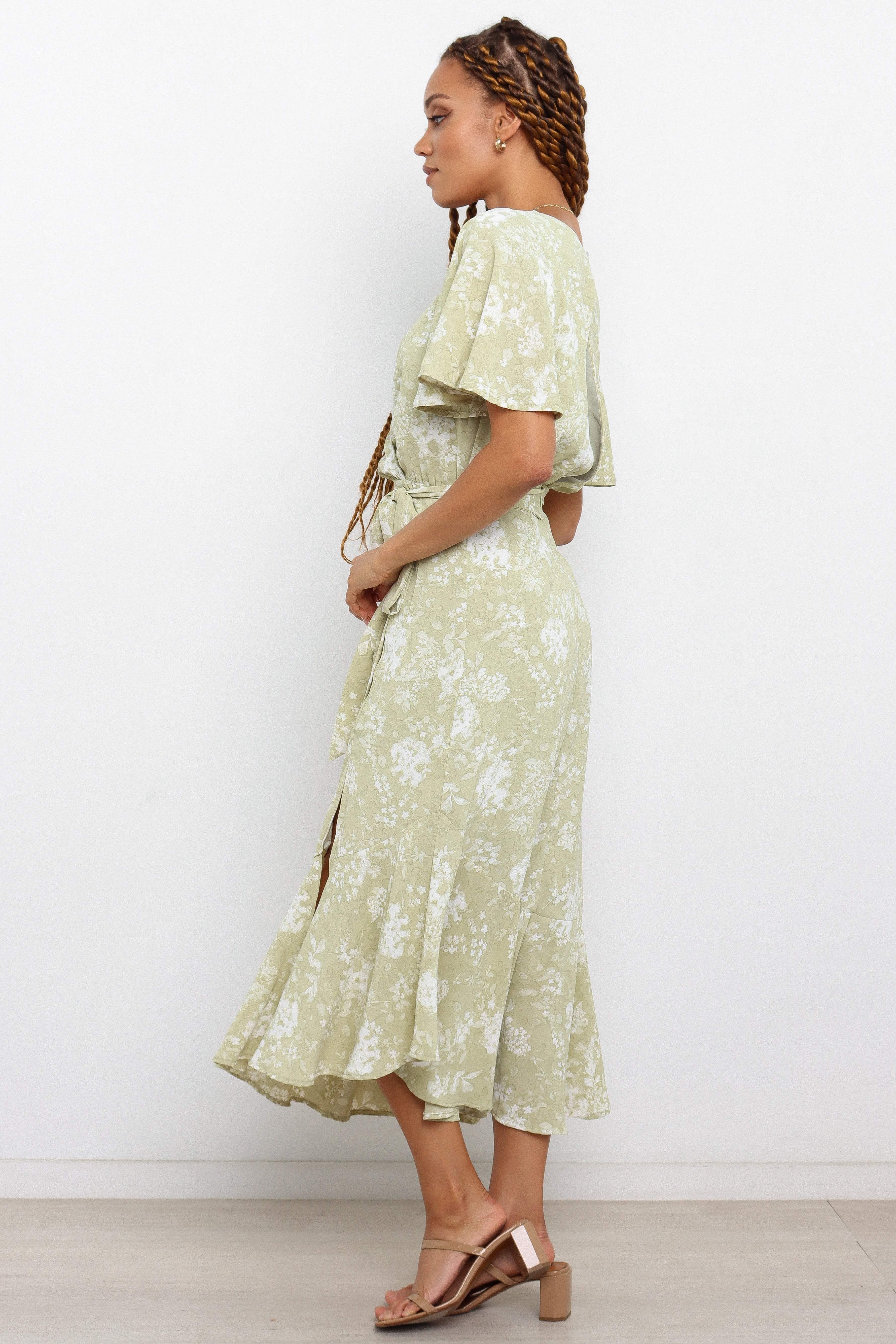 Alondra Dress - Green sold by Petal & Pup product image thumbnail 4
