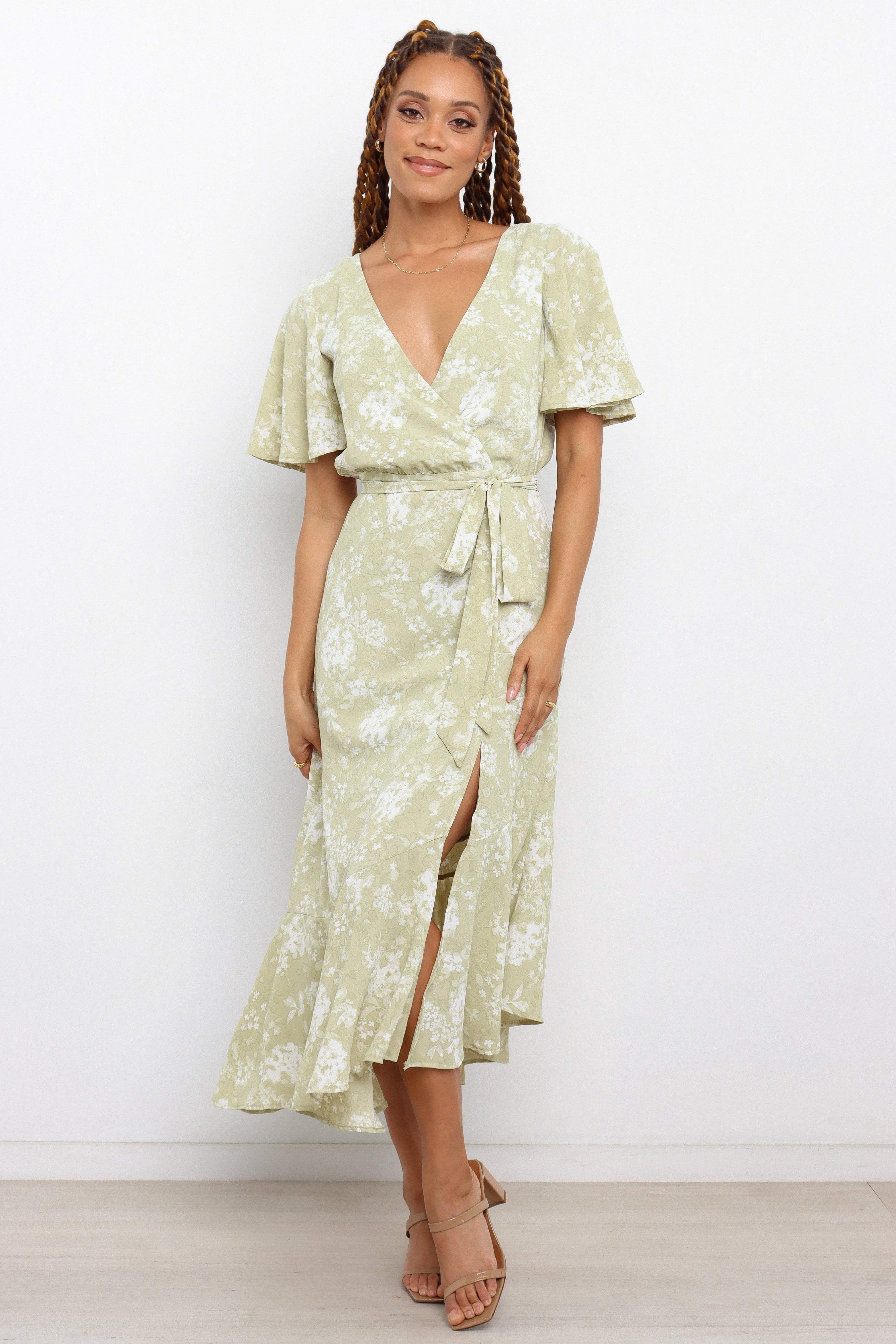 Alondra Dress - Green sold by Petal & Pup