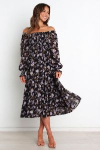 Keilani Dress - Black sold by Petal & Pup
