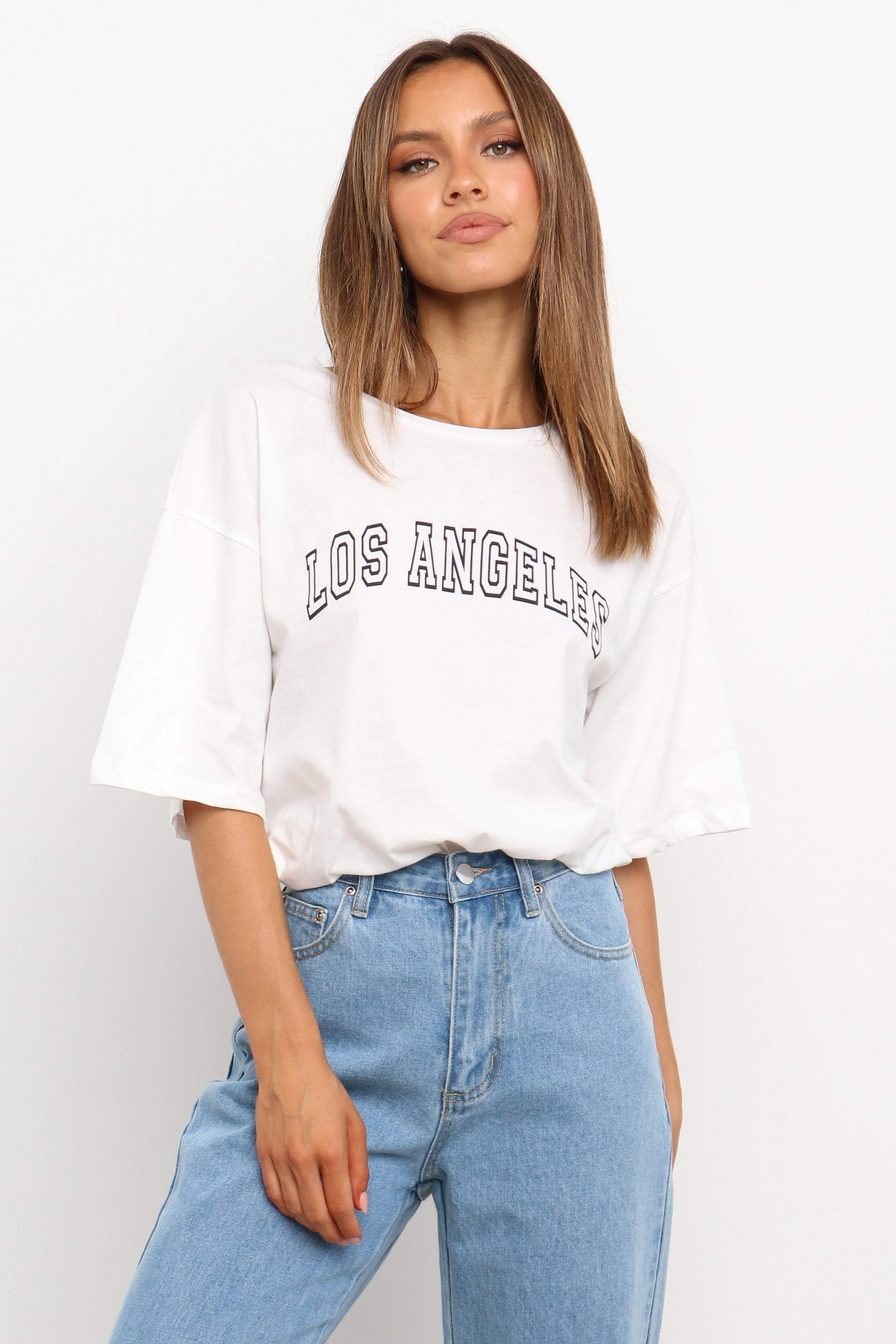 Boulevard Tee - White sold by Petal & Pup