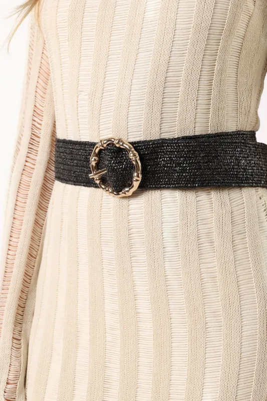Amalfi Woven Belt - Black sold by Petal & Pup