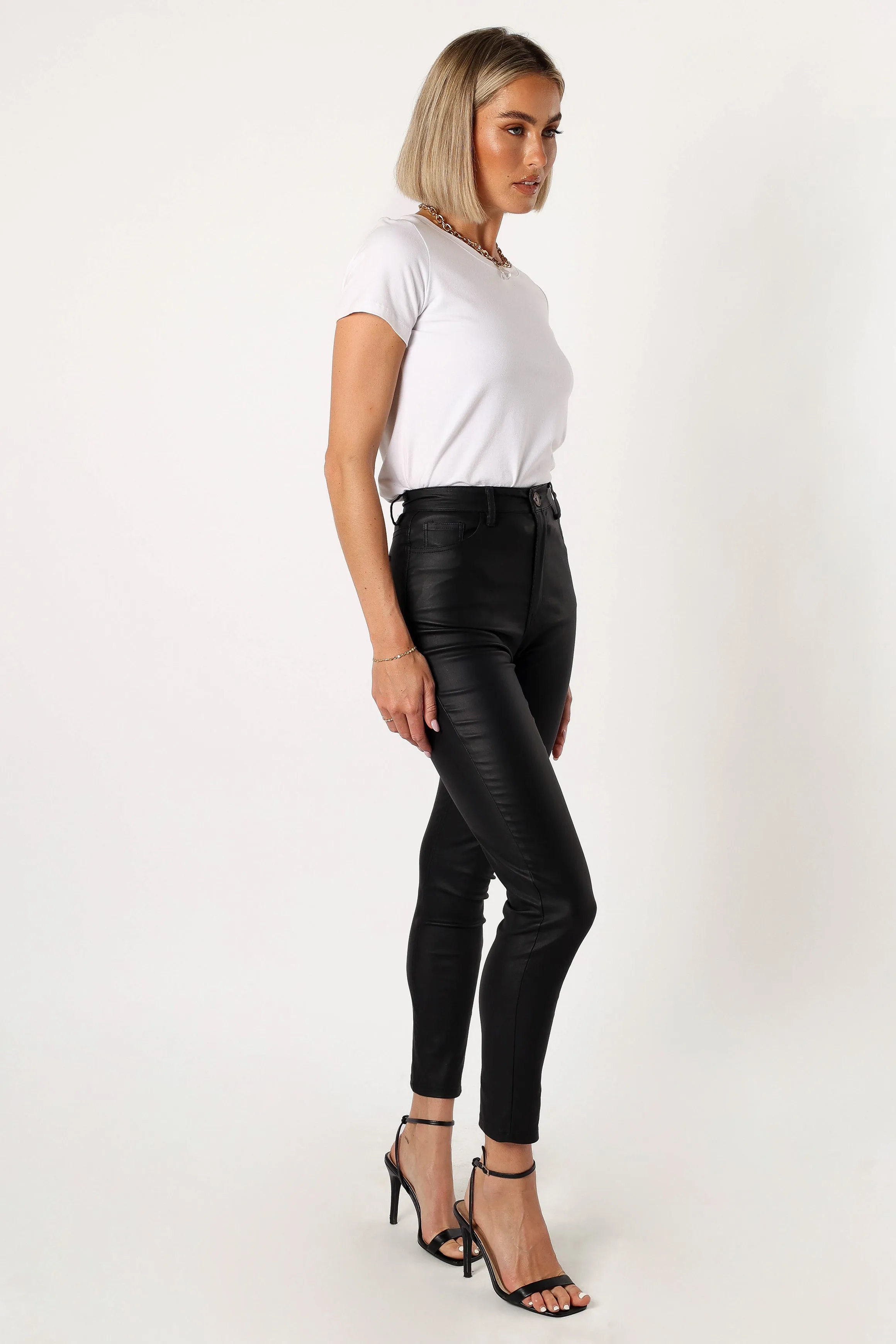 Sammie Vegan Leather Pants - Black sold by Petal & Pup product image thumbnail 4