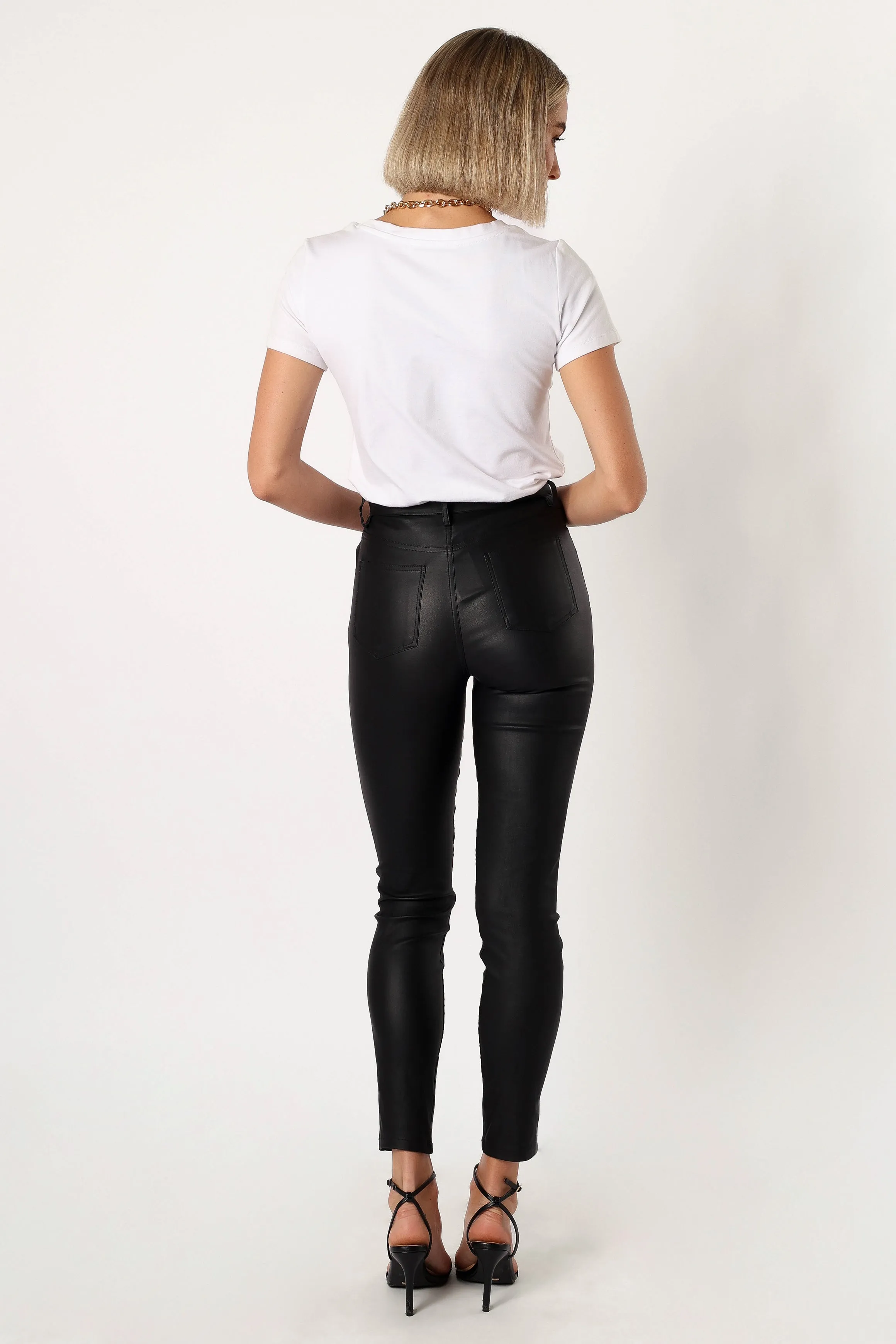 Sammie Vegan Leather Pants - Black sold by Petal & Pup product image thumbnail 3