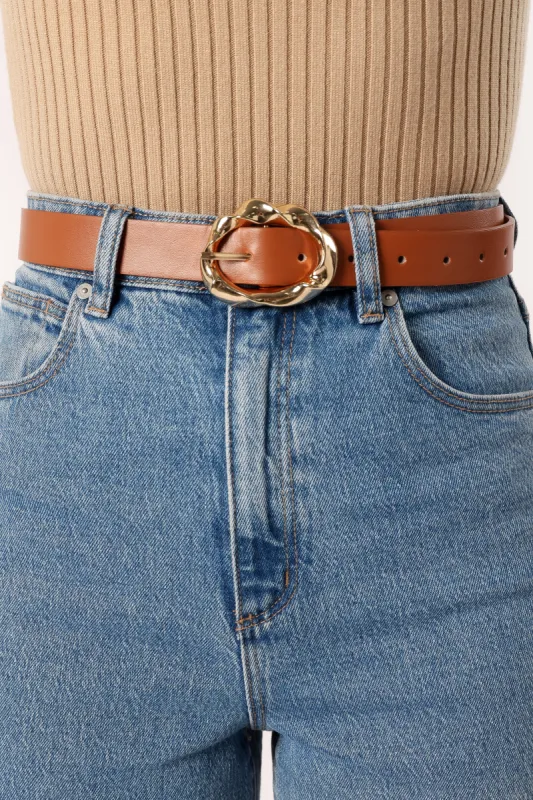 Serena Belt - Tan Gold sold by Petal & Pup