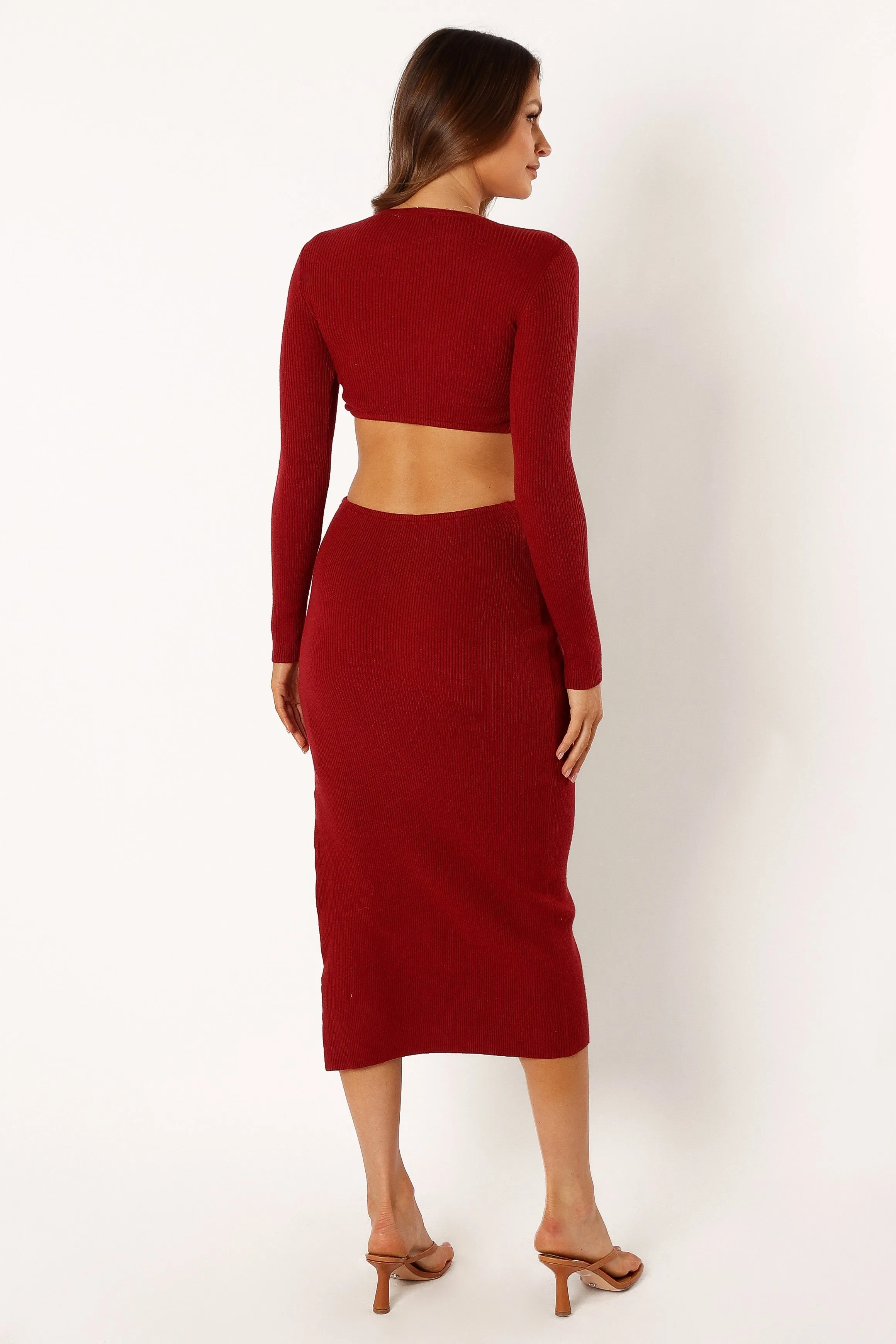 Jonah Long Sleeve Midi Dress - Red Dhalia sold by Petal & Pup product image thumbnail 3