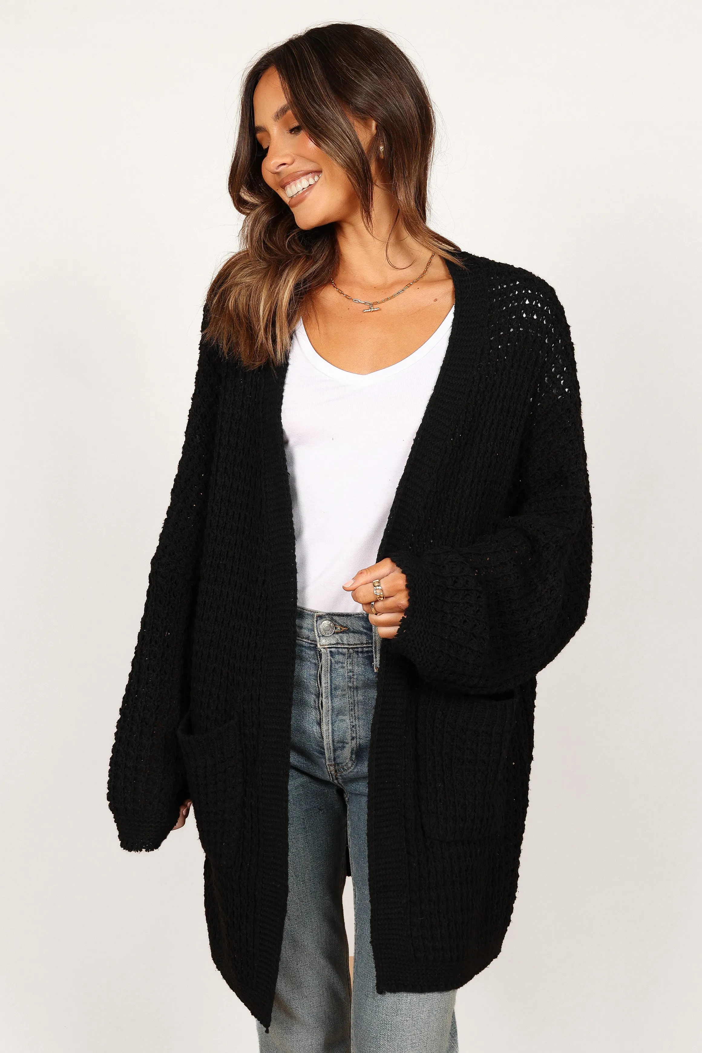 Leyonie Cardigan - Black sold by Petal & Pup