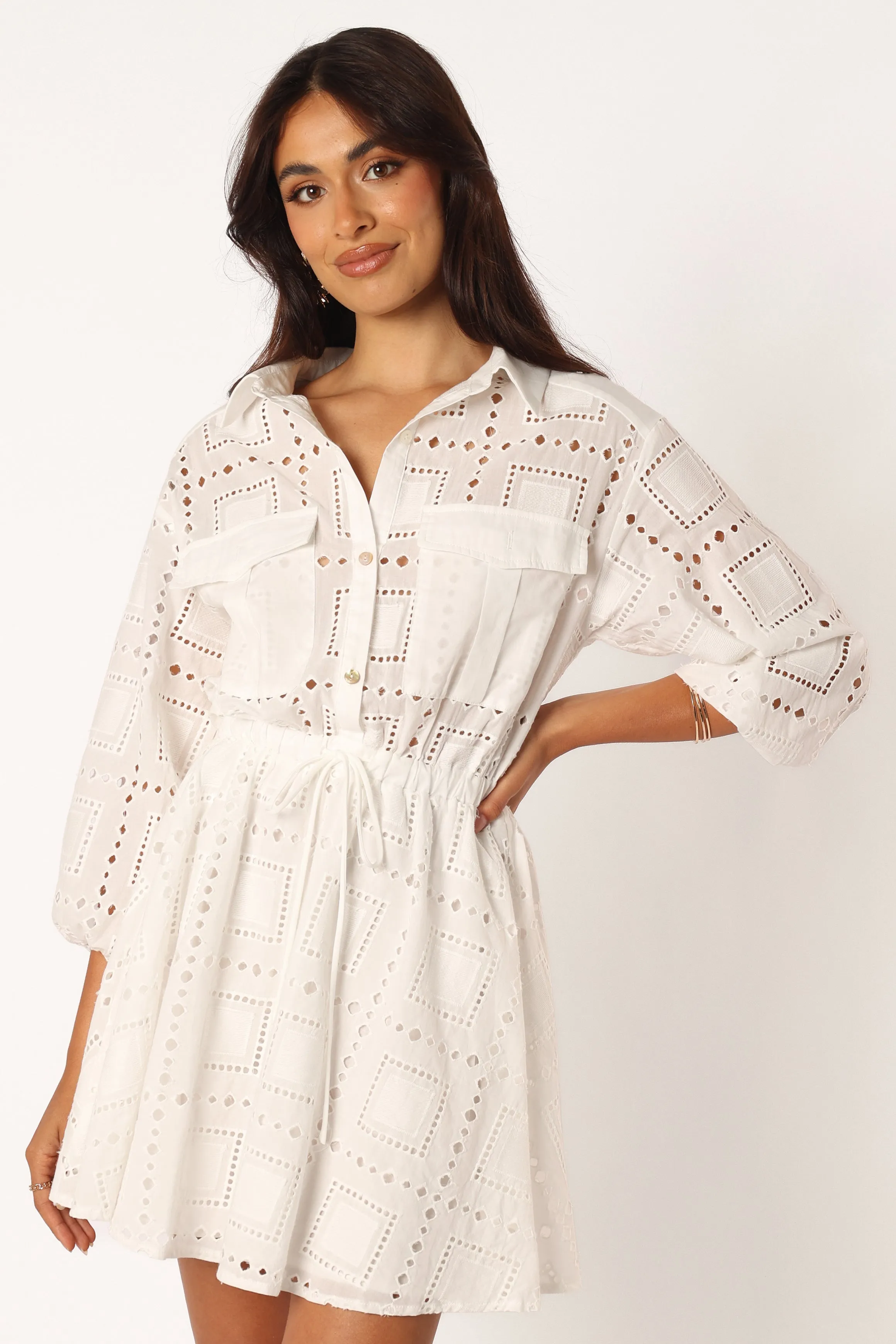 Renn Mini Dress - White sold by Petal & Pup