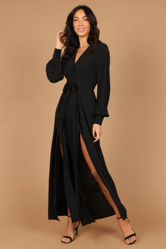 Simona Split Jumpsuit - Black sold by Petal & Pup