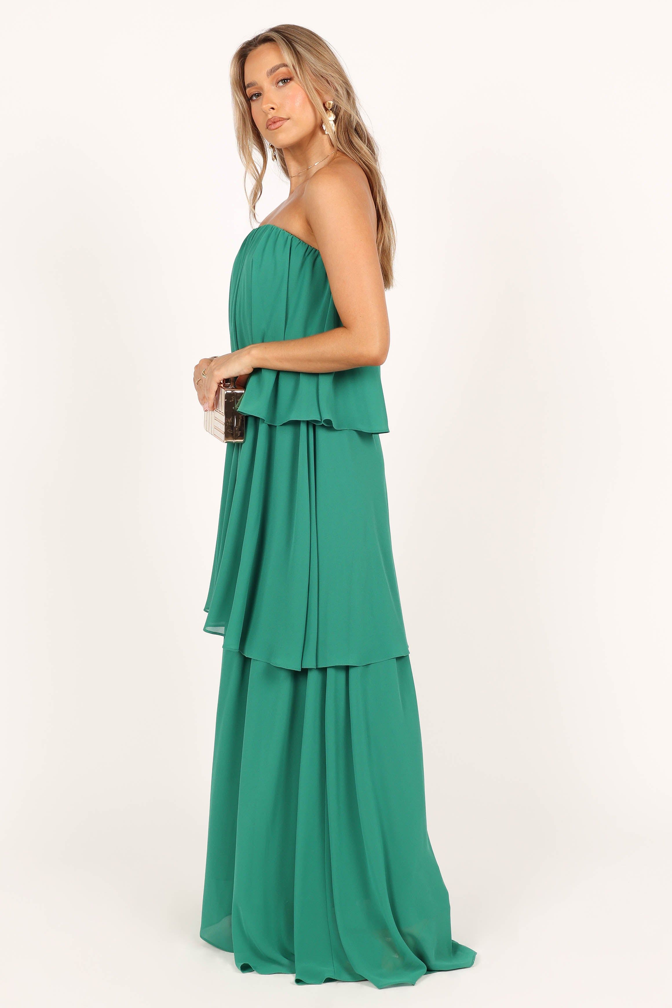 Bloom Strapless Maxi Dress - Green sold by Petal & Pup product image thumbnail 8