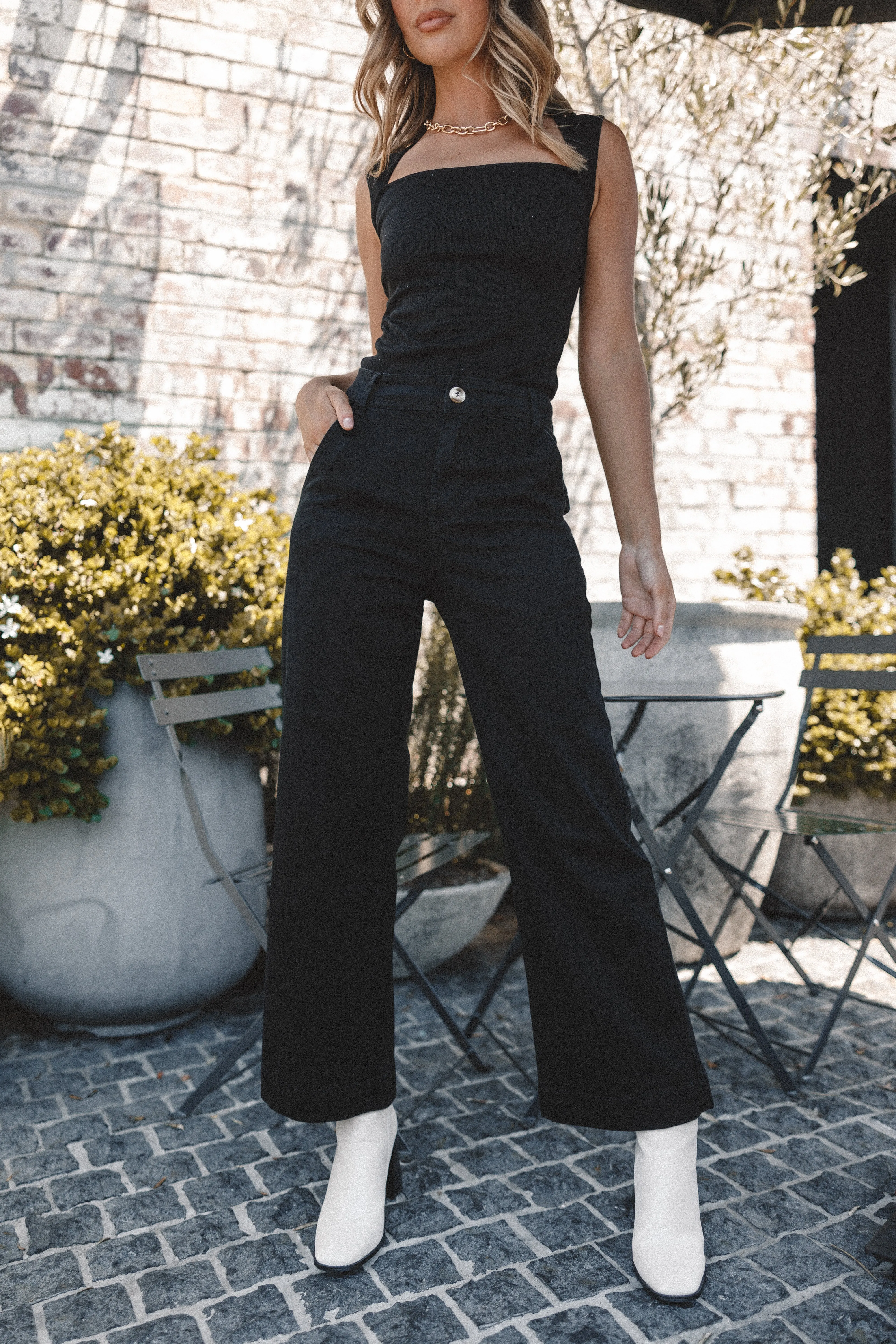 Georgia Wide Leg Pant - Black sold by Petal & Pup product image thumbnail 2