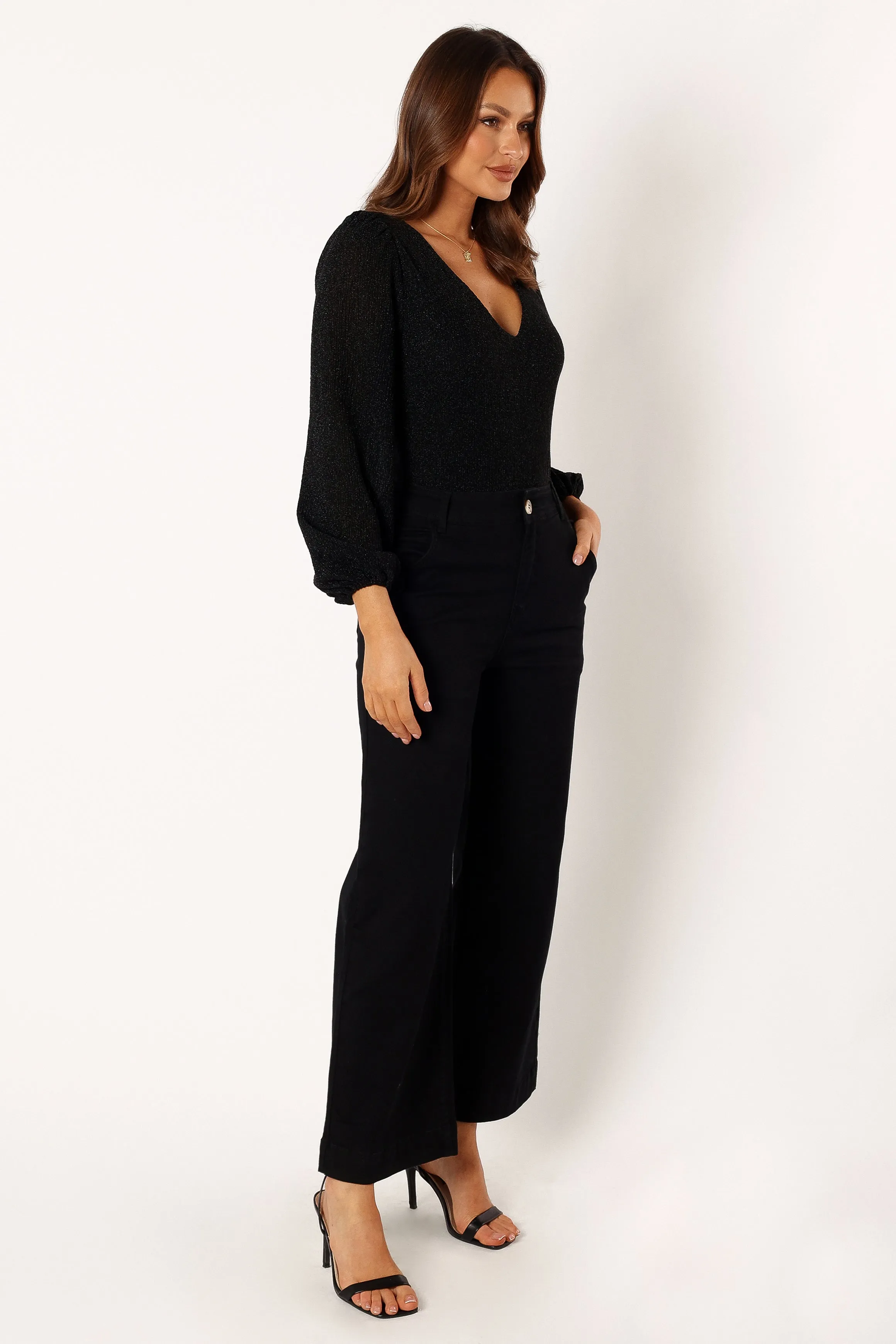Georgia Wide Leg Pant - Black sold by Petal & Pup product image thumbnail 4
