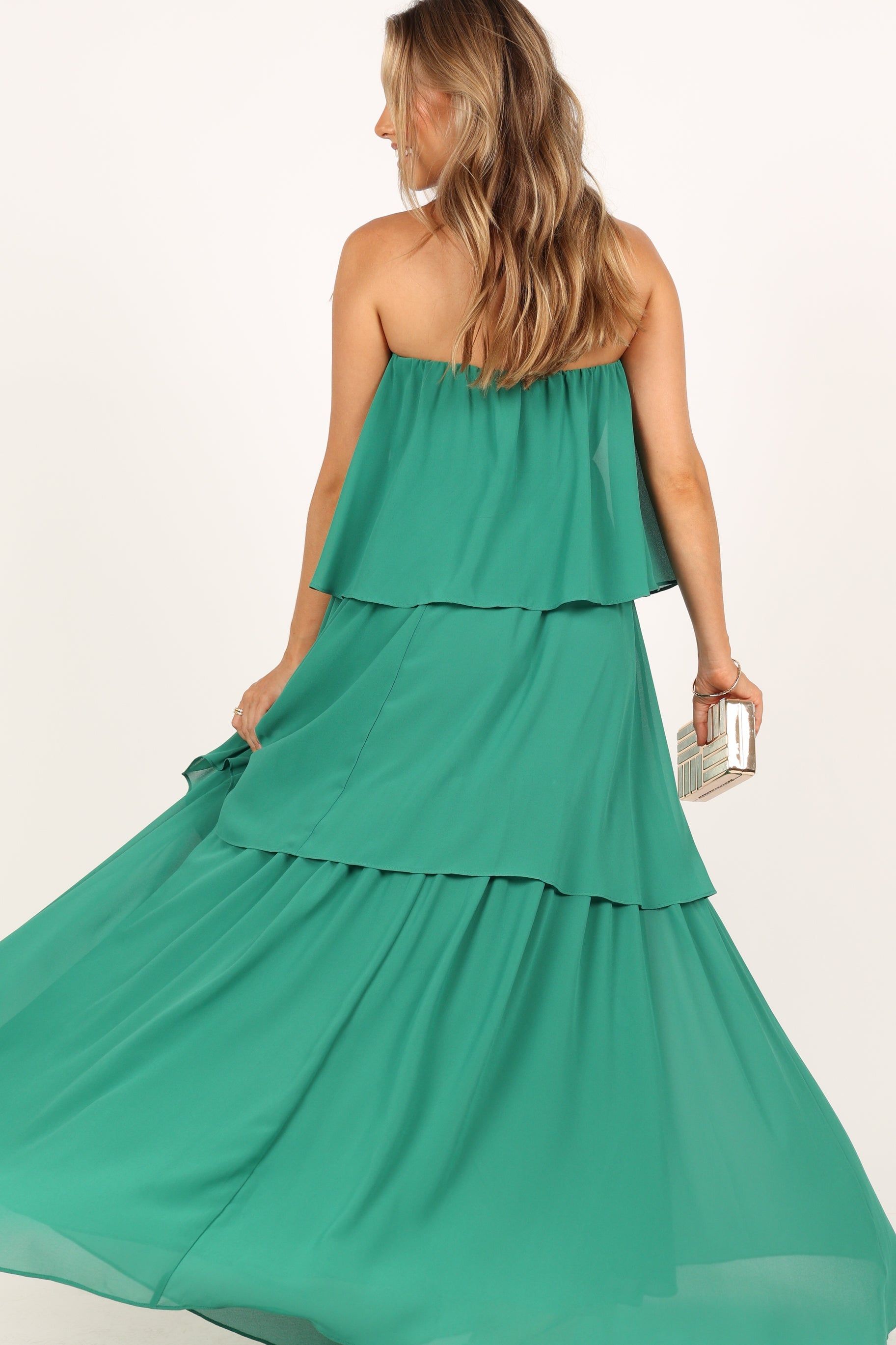 Bloom Strapless Maxi Dress - Green sold by Petal & Pup product image thumbnail 6