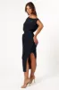 Santiago Off Shoulder Midi Dress - Navy sold by Petal & Pup