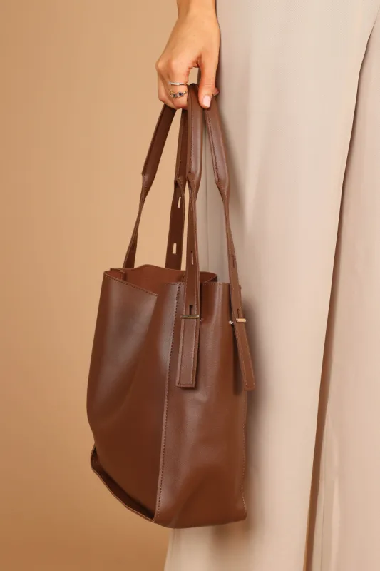 Joan Tote Bag - Brown sold by Petal & Pup