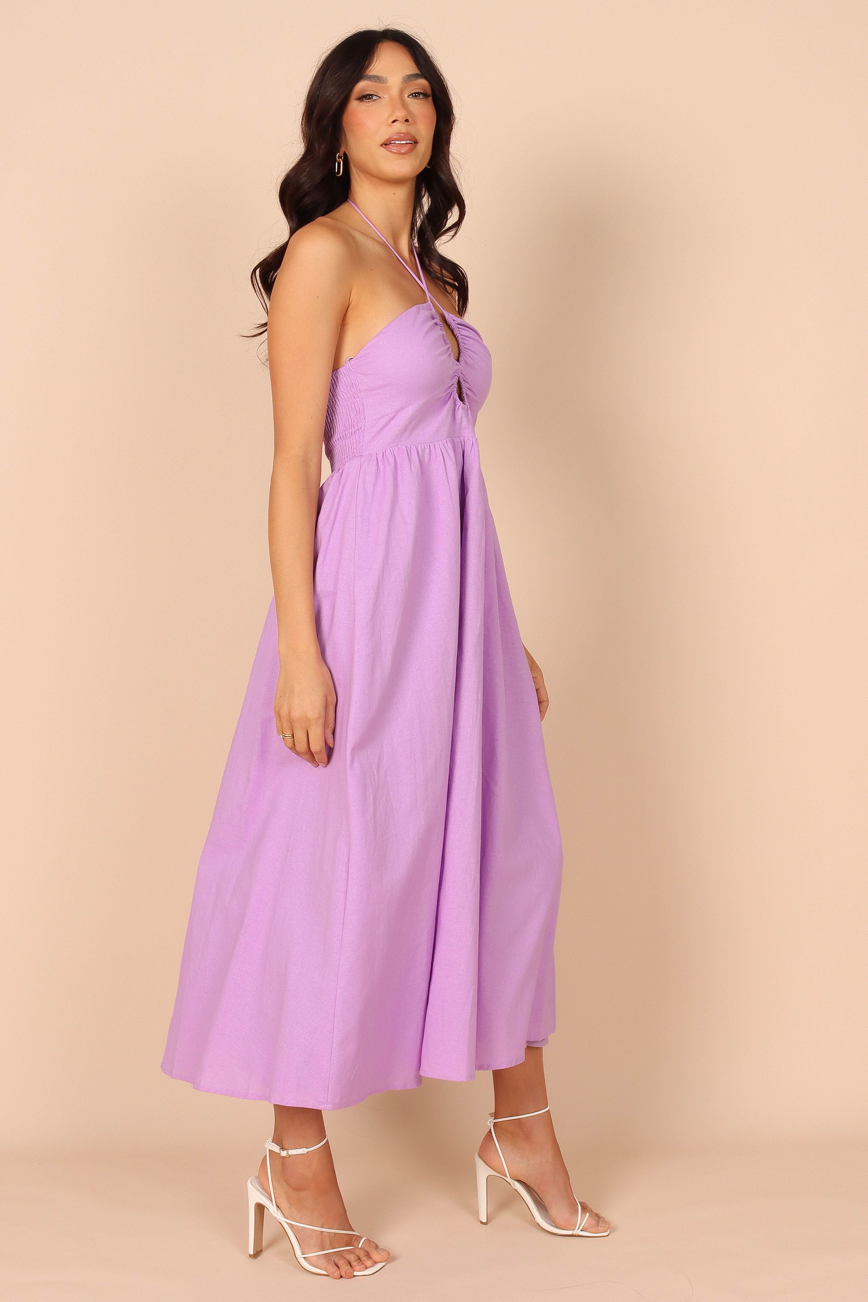 Luminous Cut Out Midi Dress - Lilac sold by Petal & Pup product image thumbnail 6