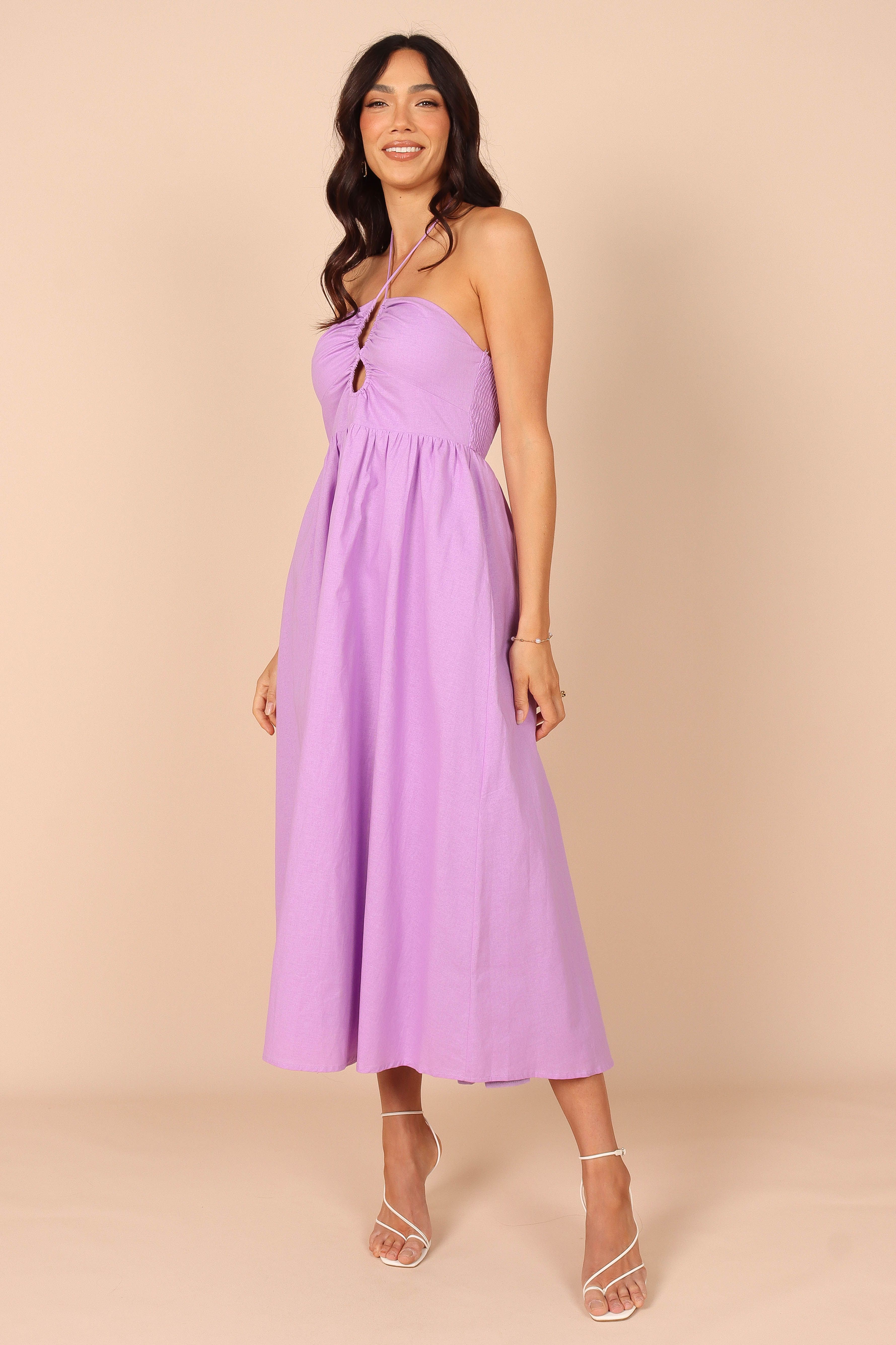 Luminous Cut Out Midi Dress - Lilac sold by Petal & Pup product image thumbnail 5