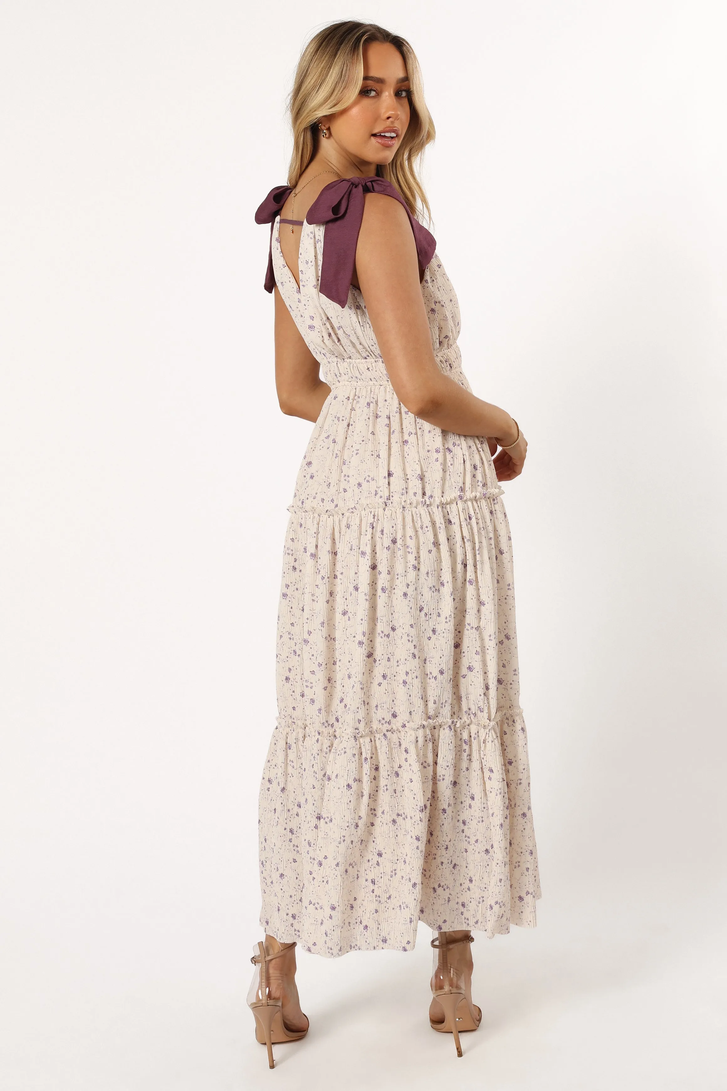Adeline Maxi Dress - Ivory/Purple sold by Petal & Pup product image thumbnail 5