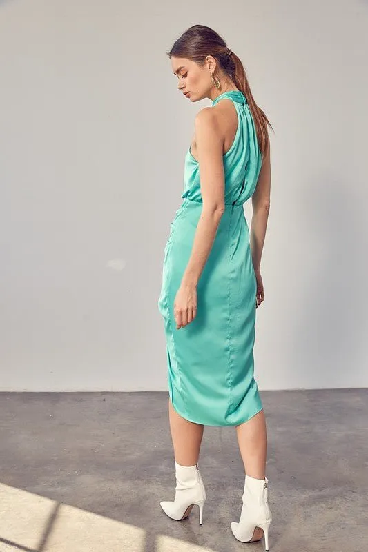 Keke Halterneck Midi Dress - Biscay Green sold by Petal & Pup product image thumbnail 3
