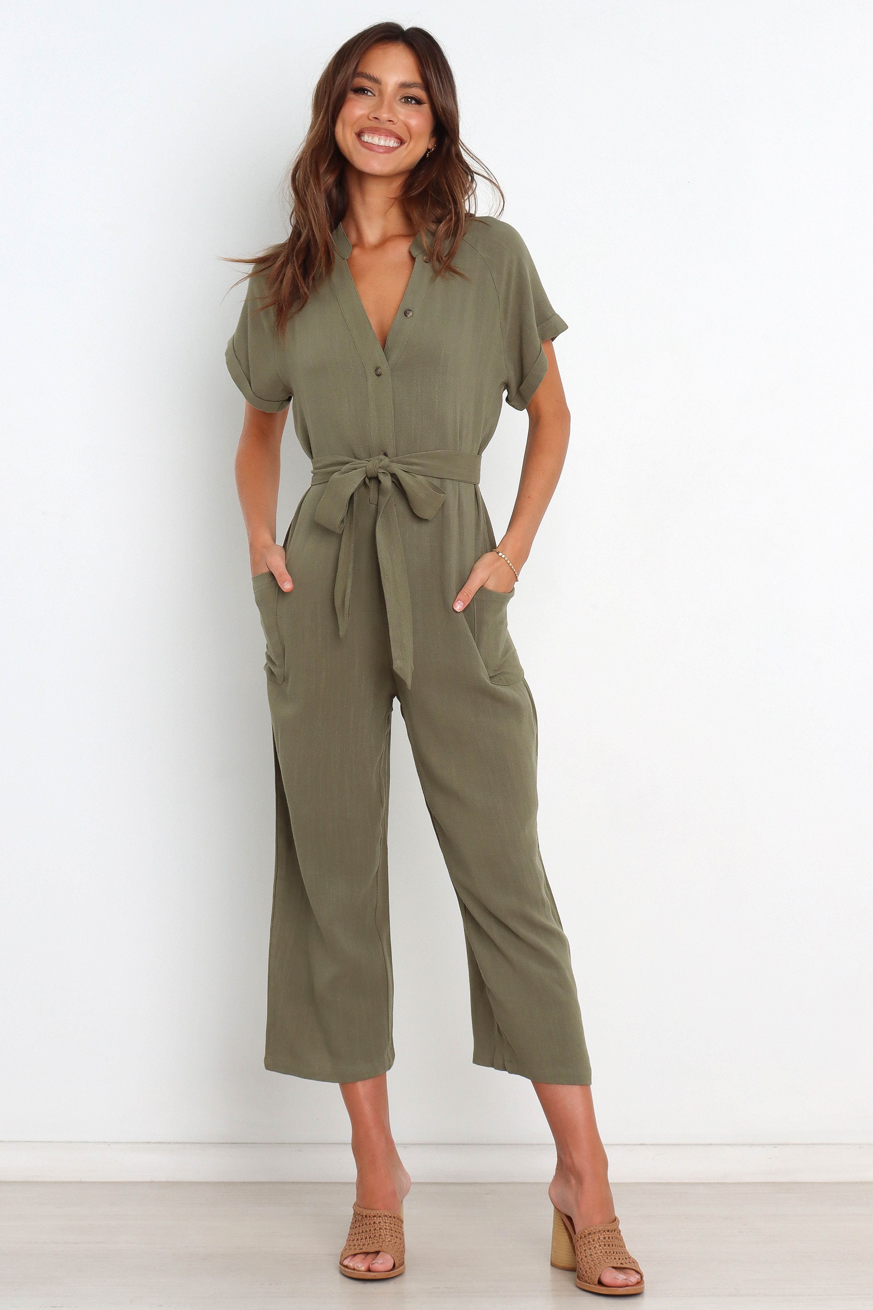 Maverick Jumpsuit - Olive sold by Petal & Pup product image thumbnail 2