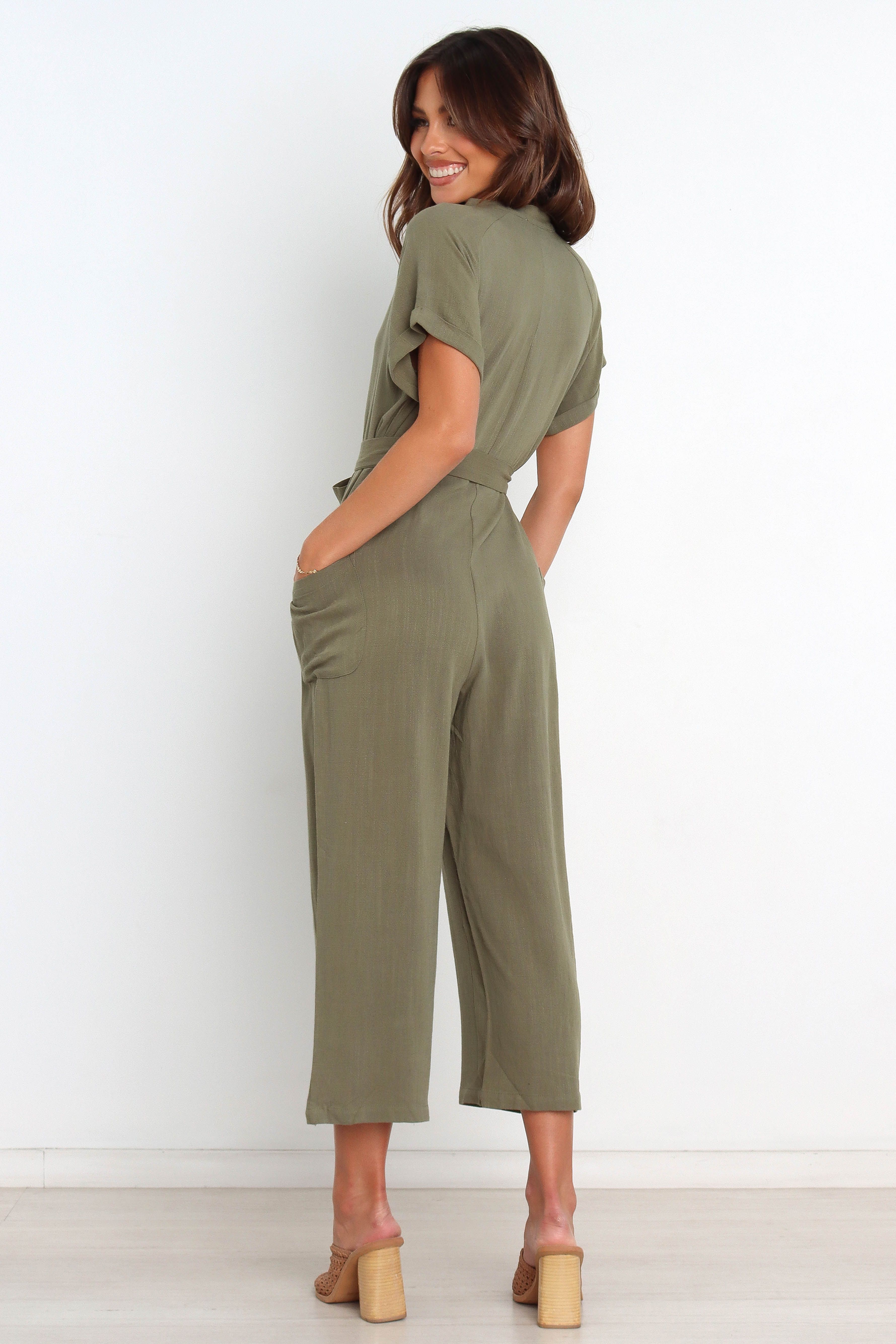Maverick Jumpsuit - Olive sold by Petal & Pup product image thumbnail 8