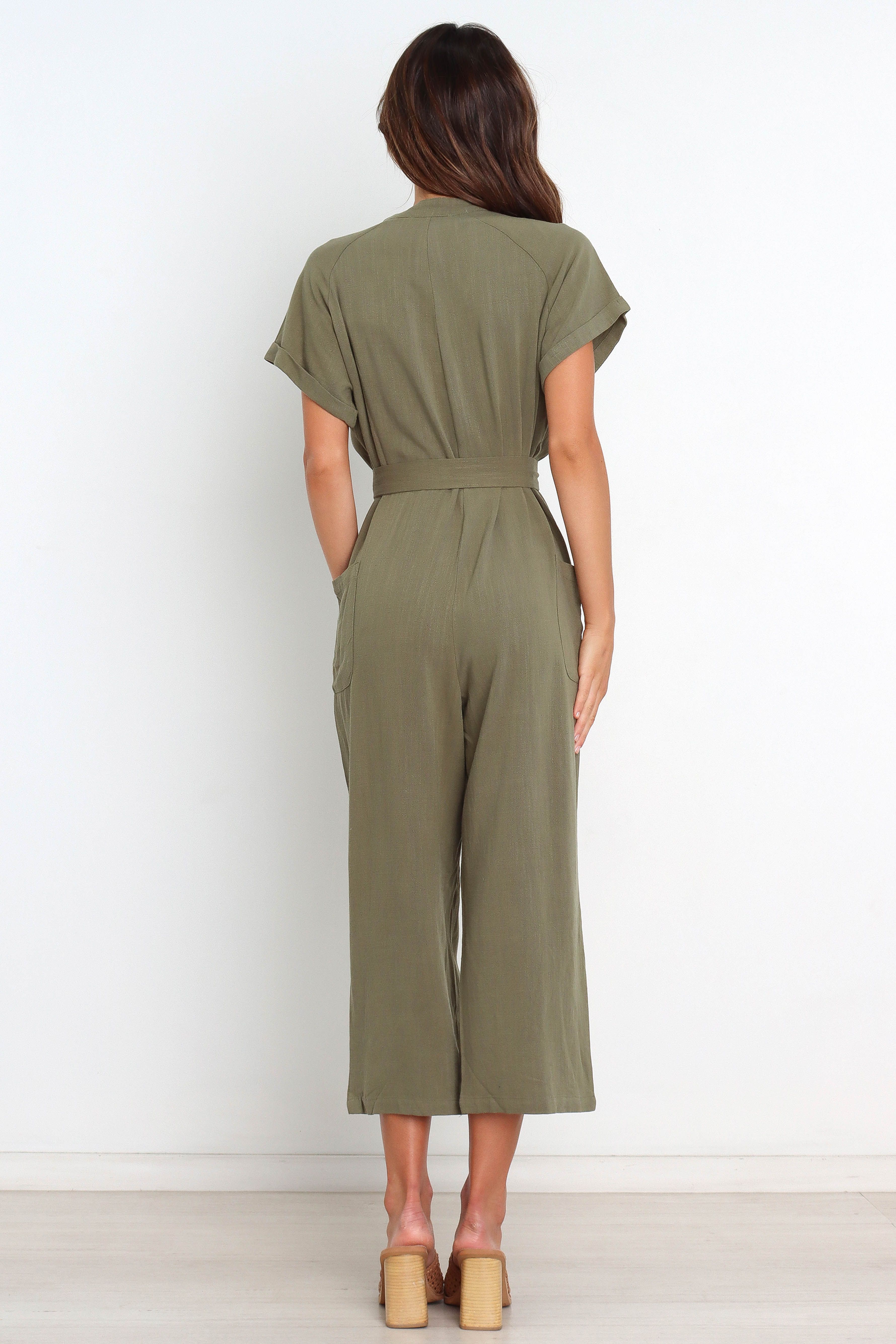 Maverick Jumpsuit - Olive sold by Petal & Pup product image thumbnail 5