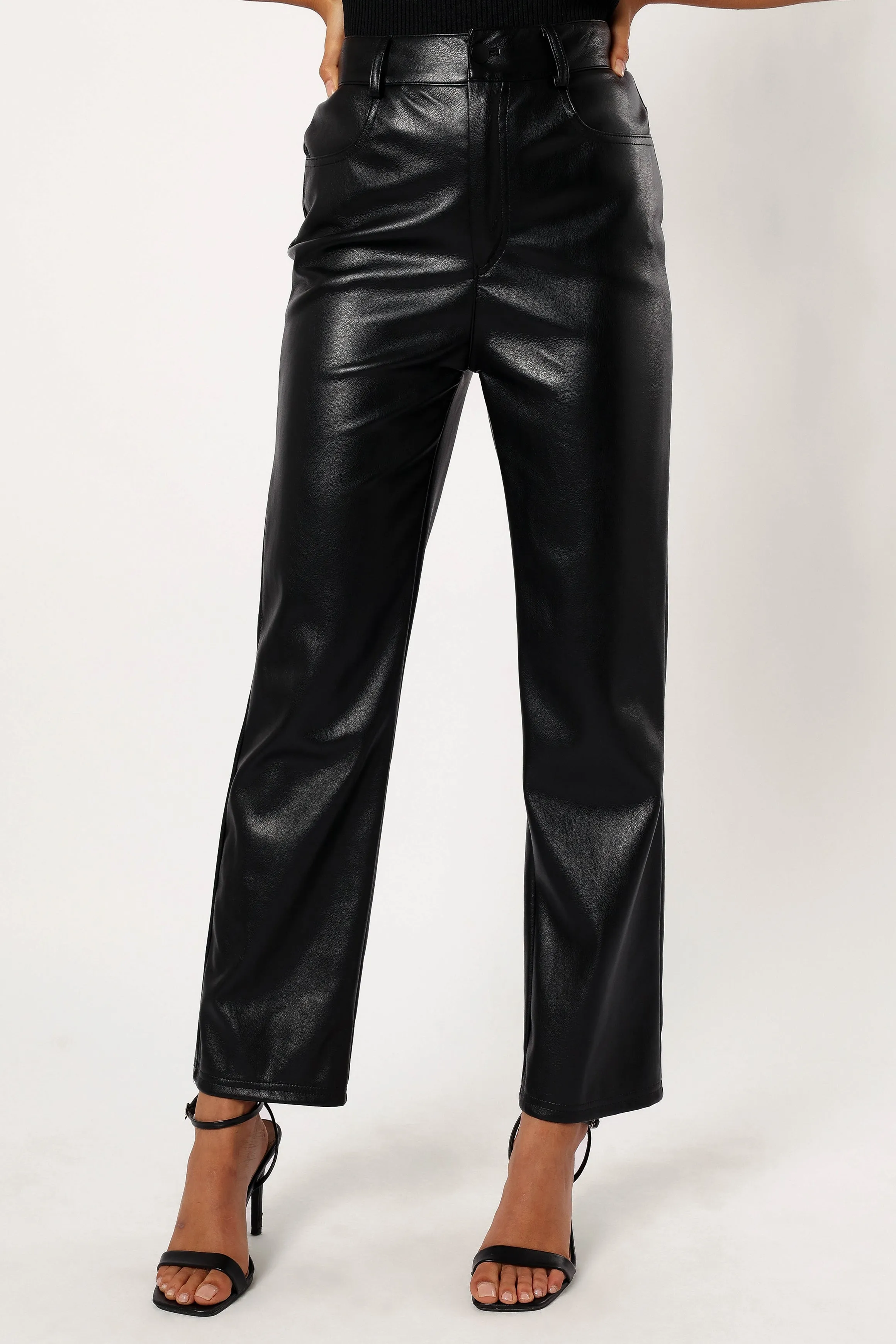 Maverick Vegan Leather Pants - Black sold by Petal & Pup product image thumbnail 4