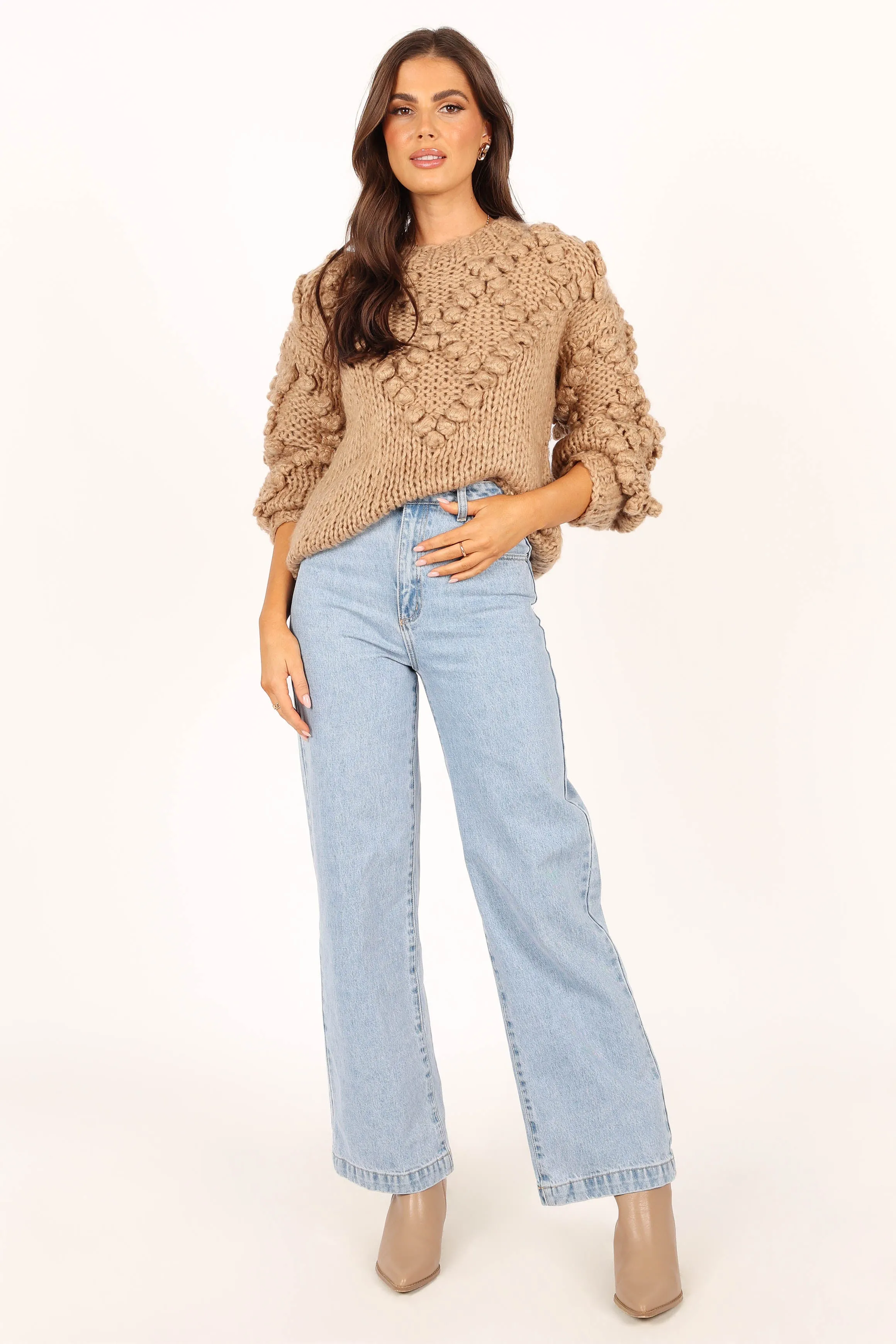 Vida Knit Sweater - Beige sold by Petal & Pup product image thumbnail 5