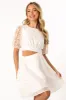 Tabitha Cut Out Mini Dress - Cream sold by Petal & Pup