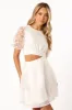 Tabitha Cut Out Mini Dress - Cream sold by Petal & Pup