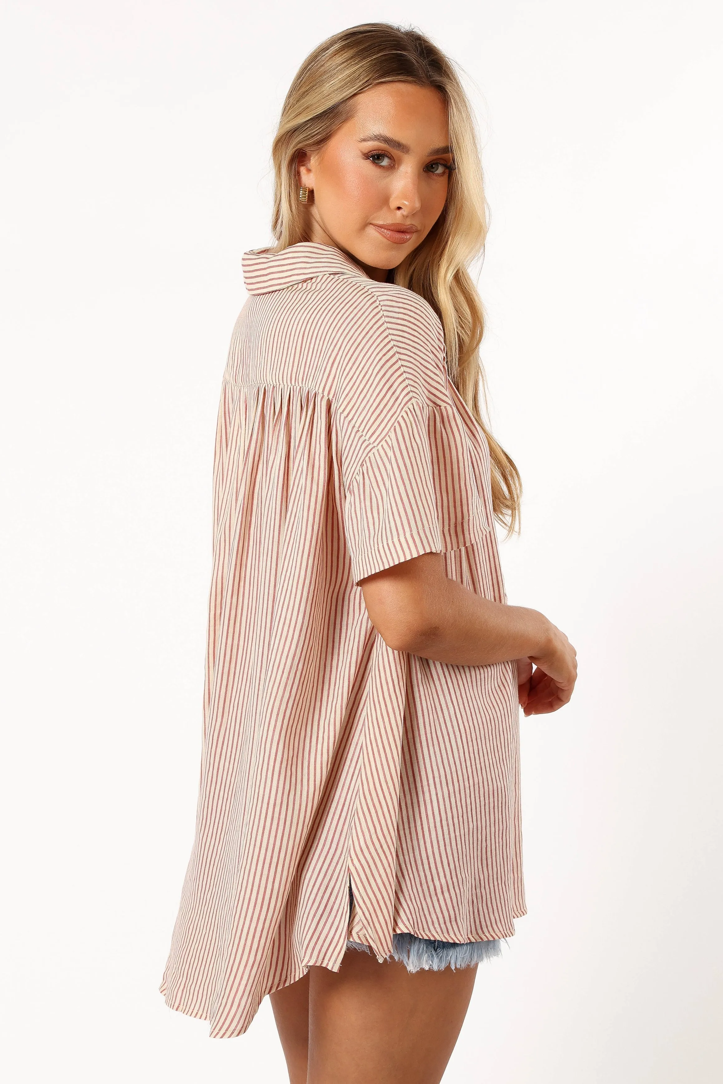 Piper Button Down Top - Cream Pink sold by Petal & Pup product image thumbnail 3