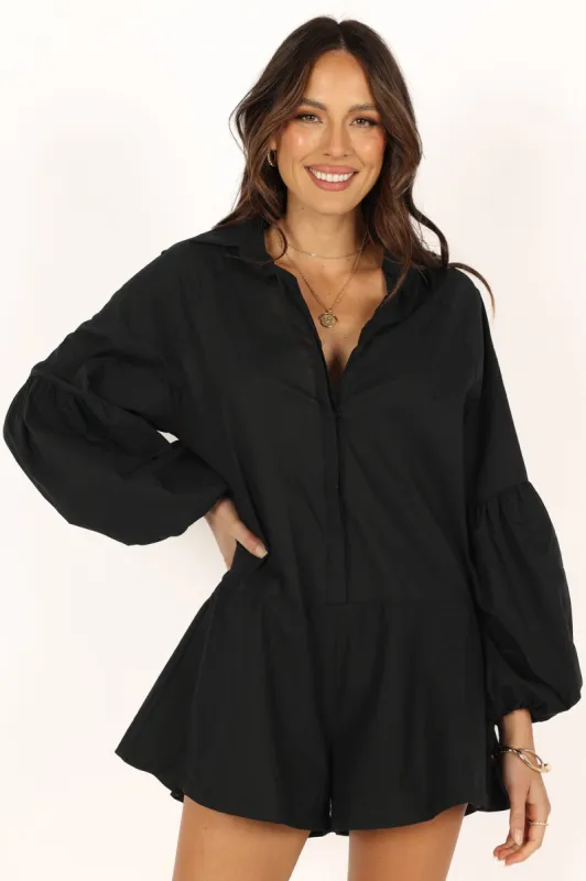 Elsa Romper - Black sold by Petal & Pup