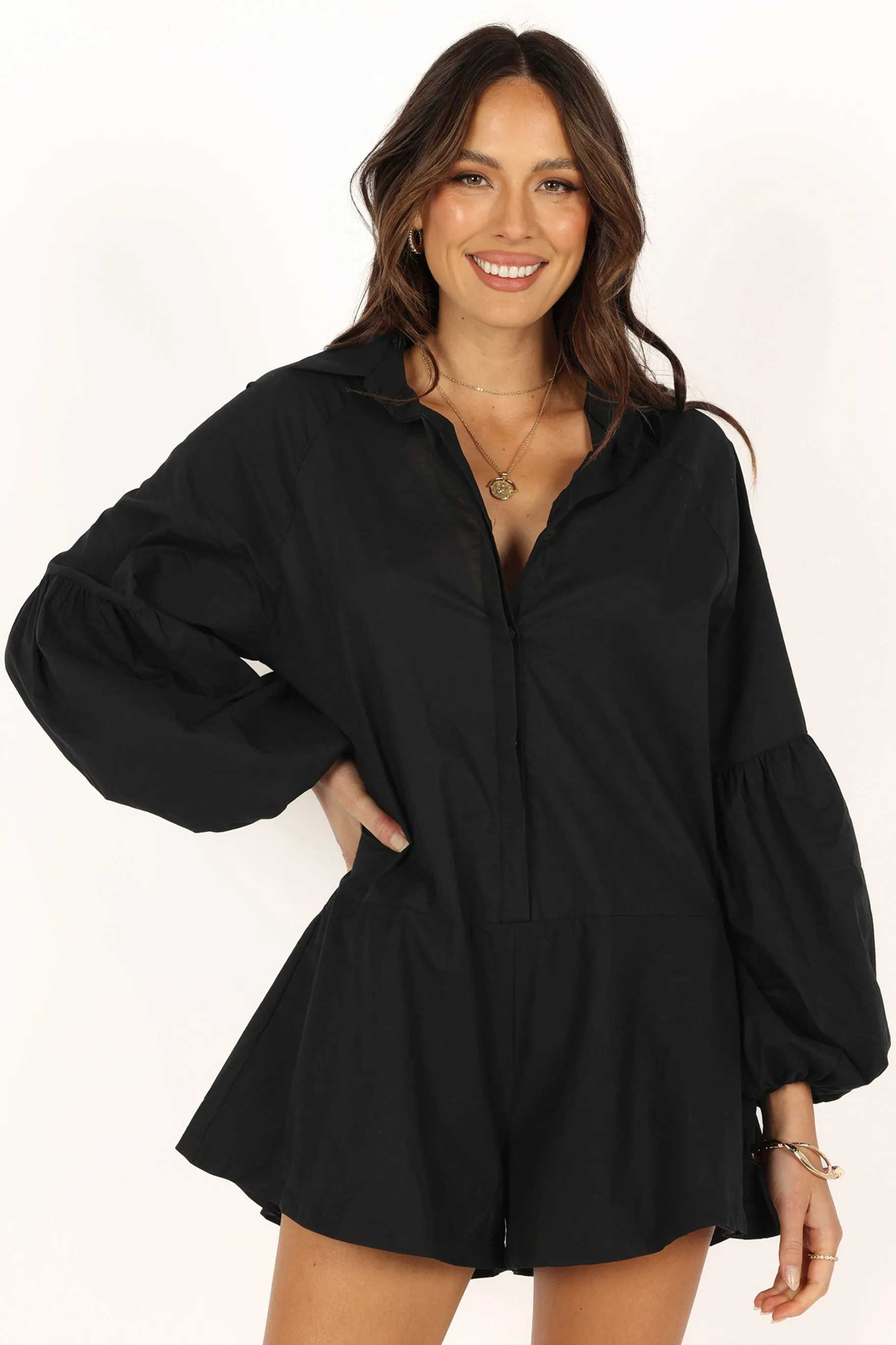 Elsa Romper - Black sold by Petal & Pup