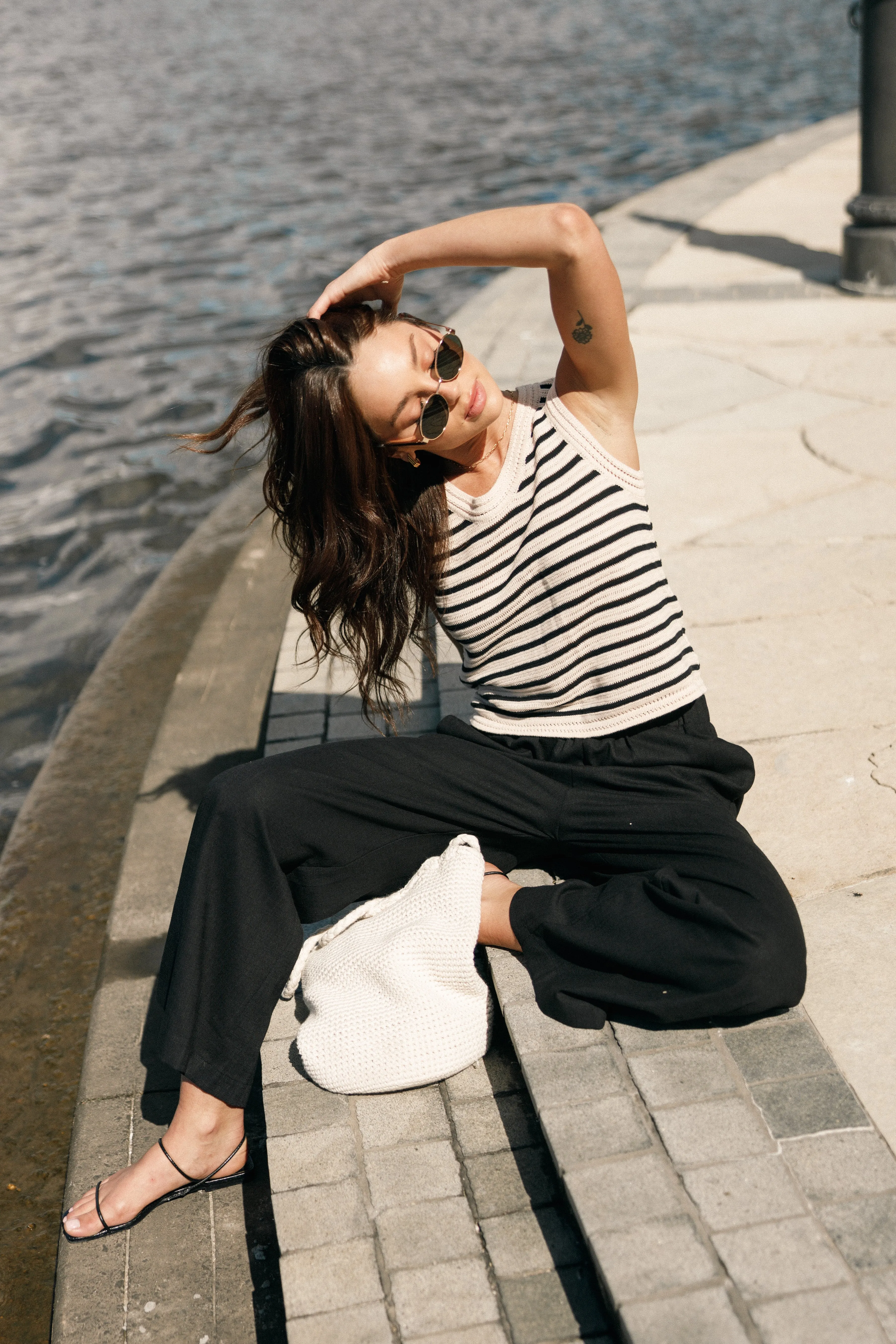 Cherie Knit Top - Sand Black sold by Petal & Pup product image thumbnail 2