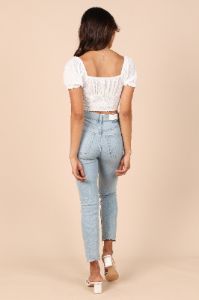 Tiffany Top - White sold by Petal & Pup